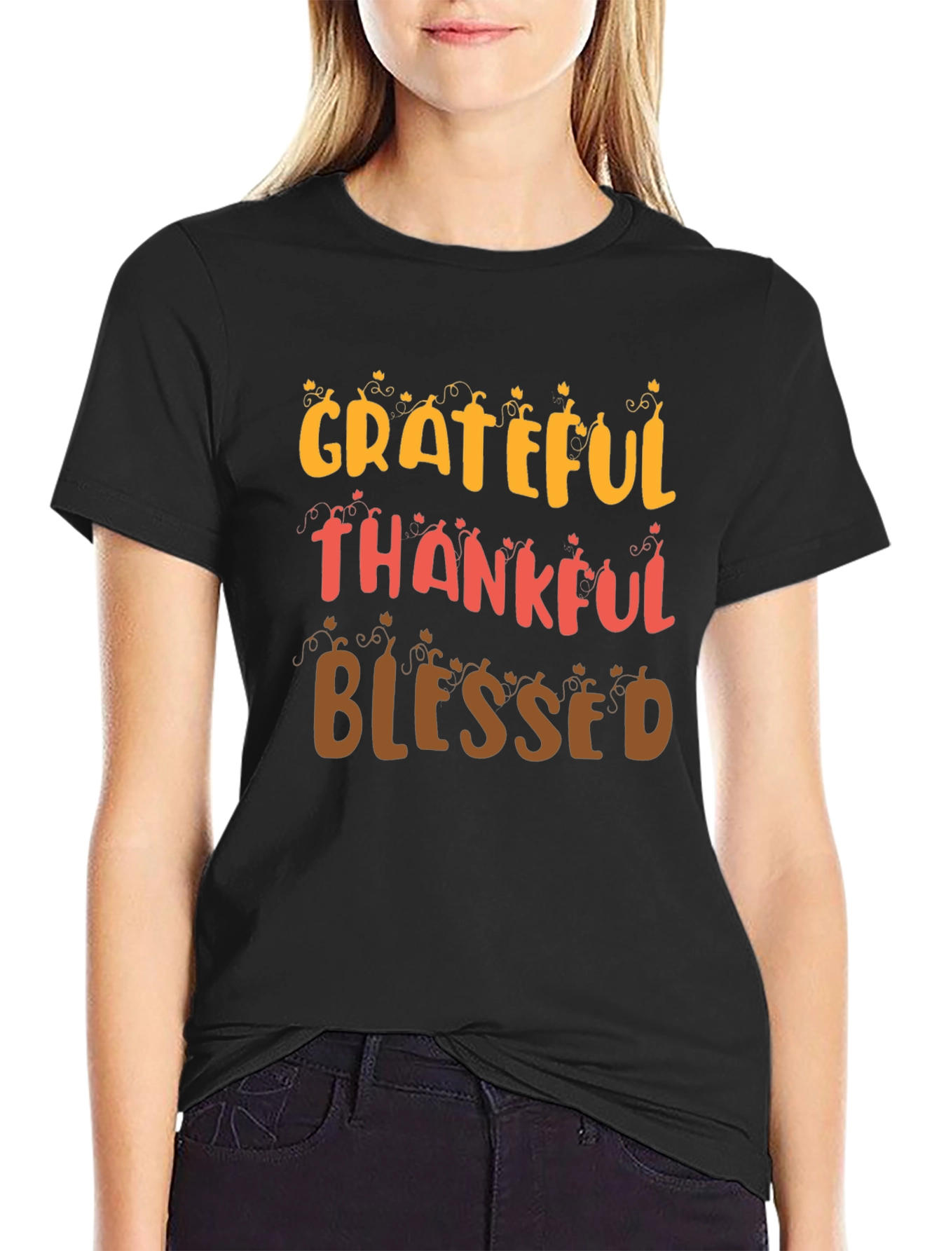 Grateful Thankful Blessed Fall T-Shirt