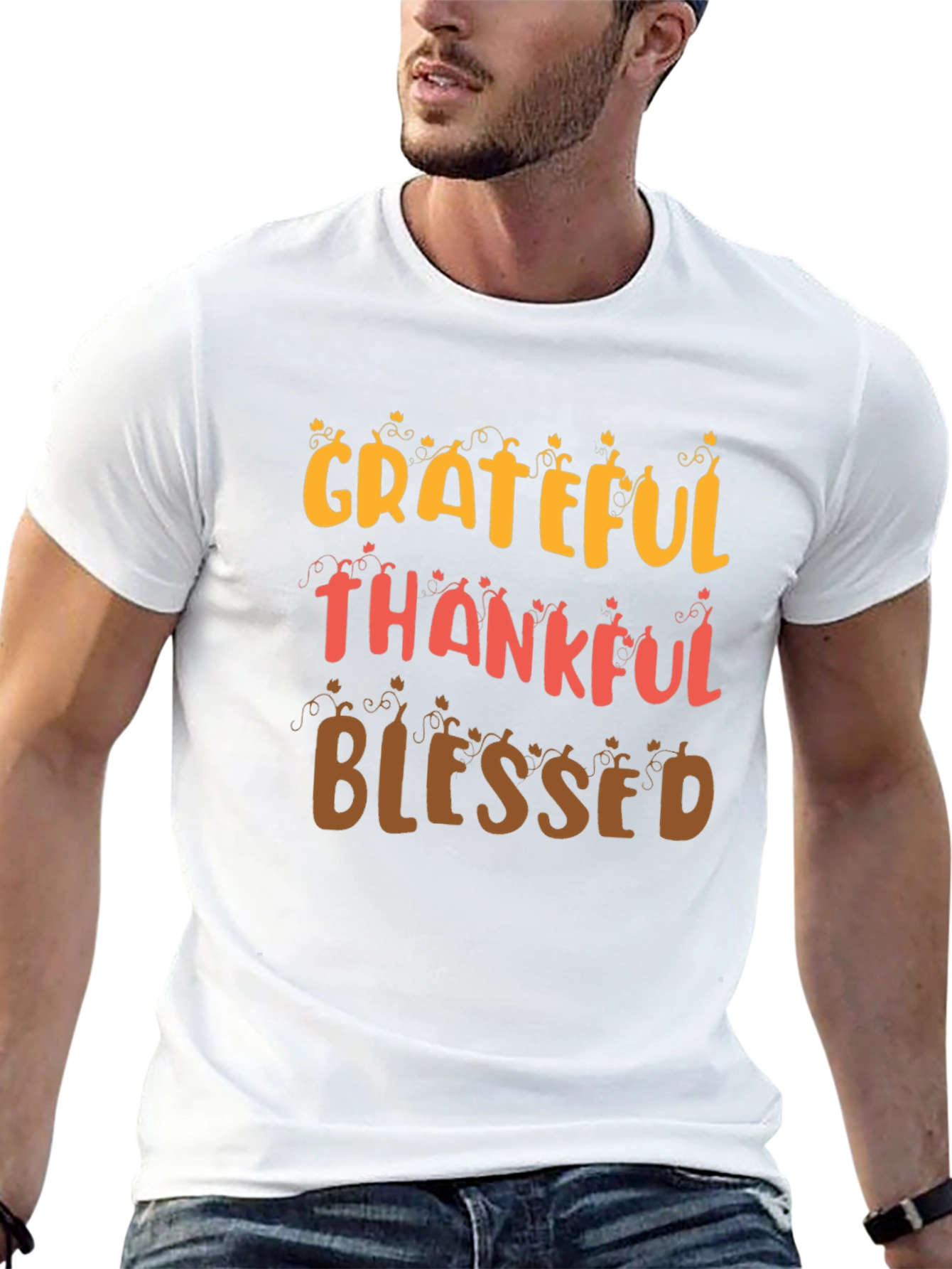 Grateful Thankful Blessed Fall T-Shirt