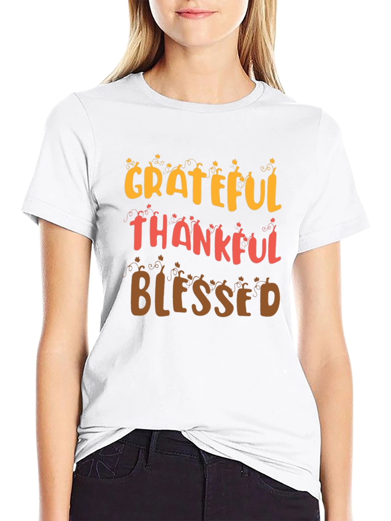 Grateful Thankful Blessed Fall T-Shirt