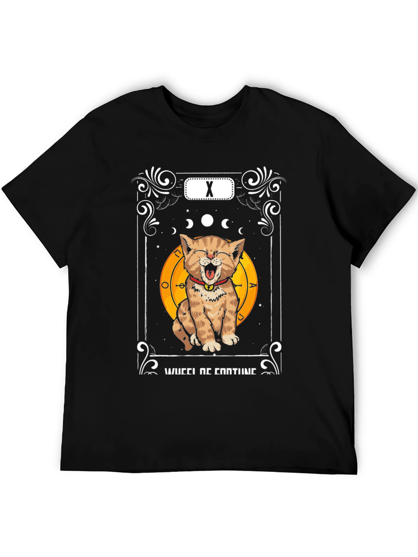 Funny Cat Tarot Card Wheel of Fortune T-Shirt