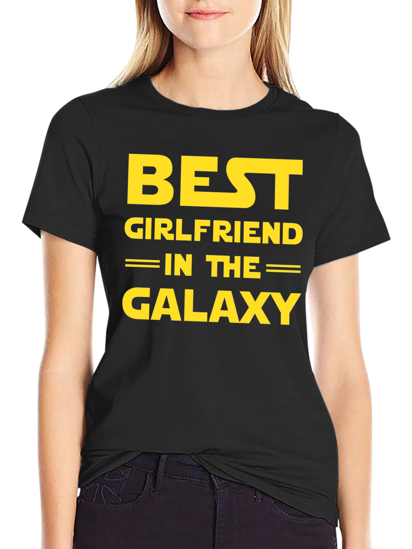 Best Girlfriend in the Galaxy Black T-Shirt