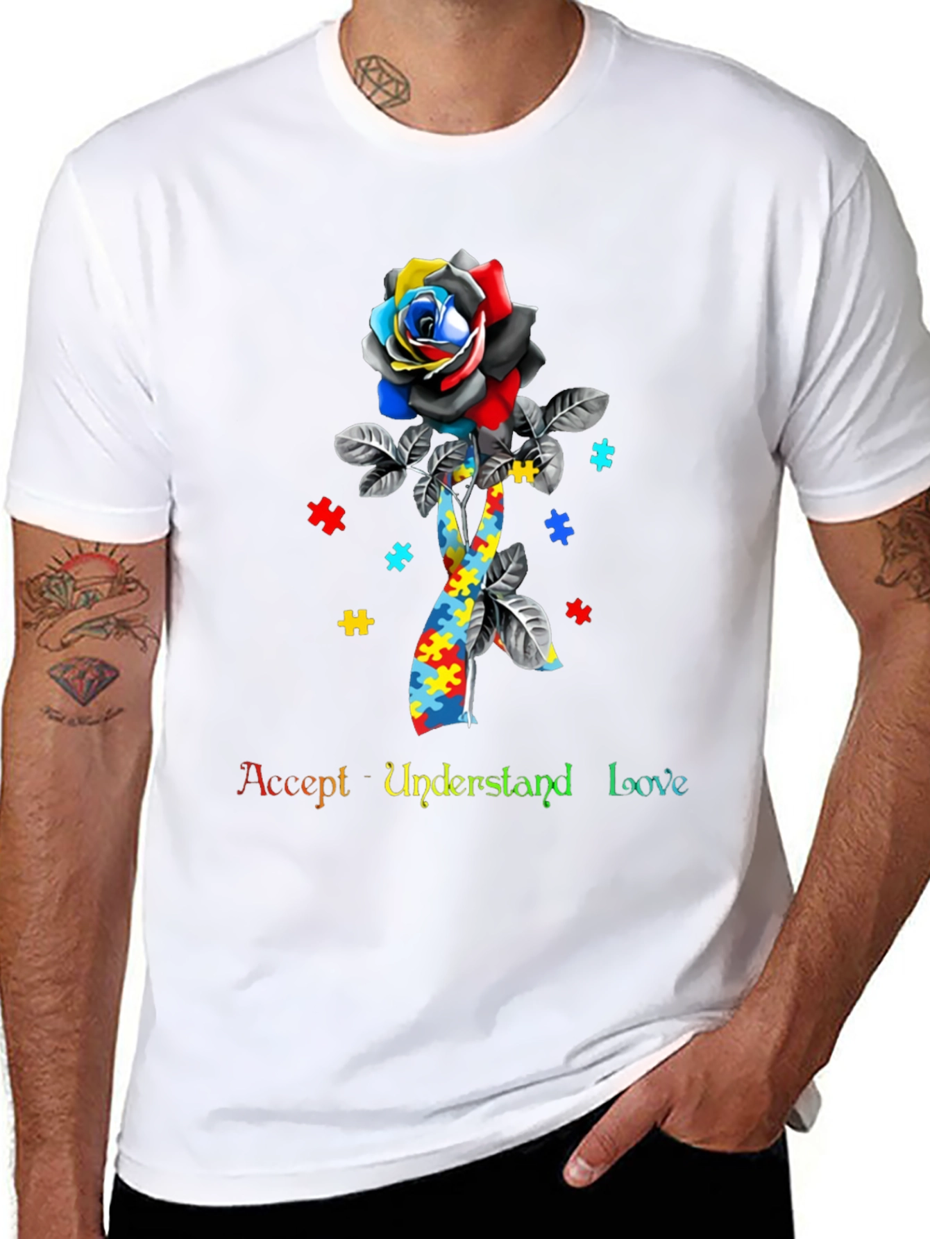 Autism Awareness Rose T-Shirt