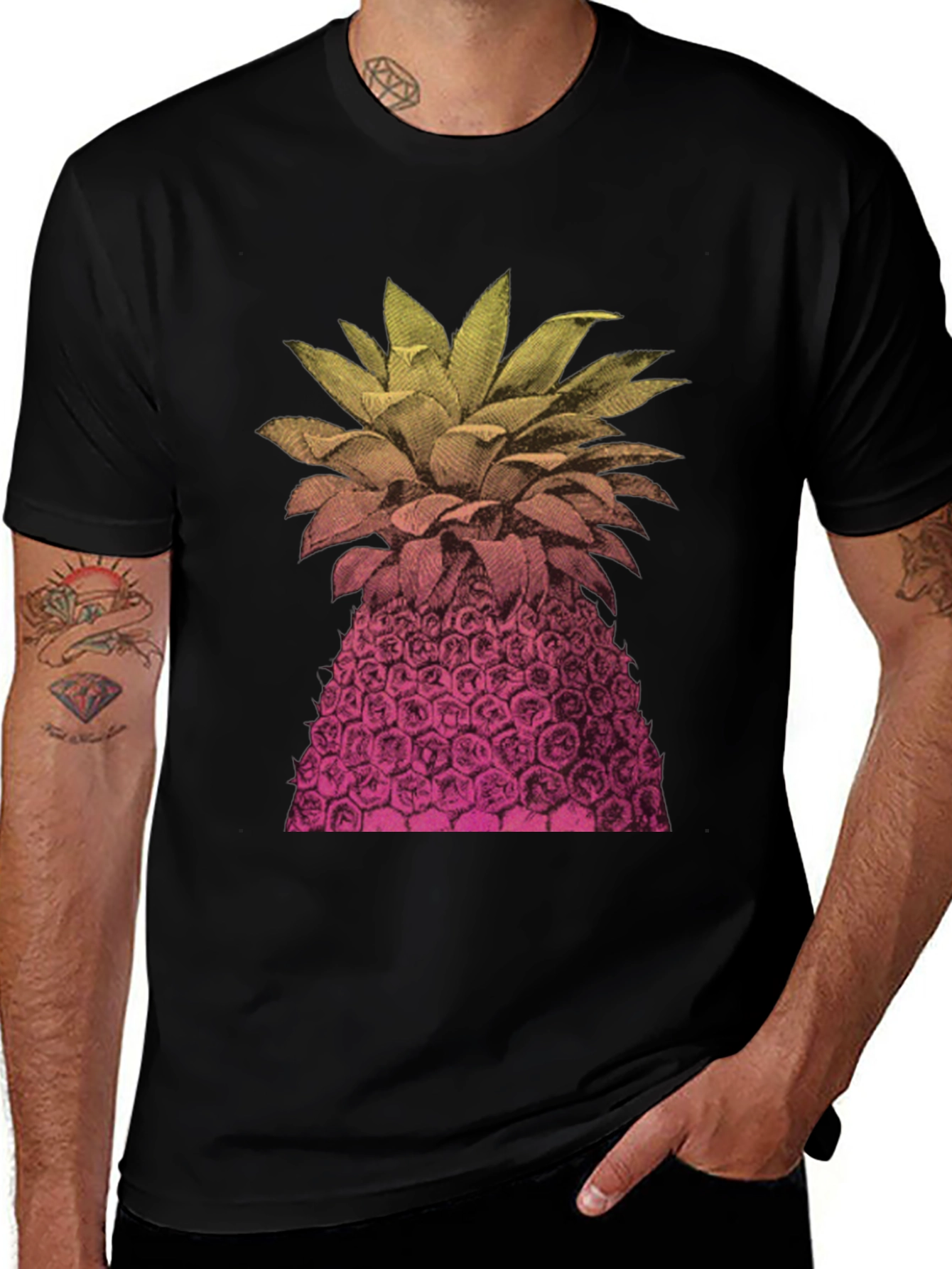 Pineapple Graphic Print T-Shirt