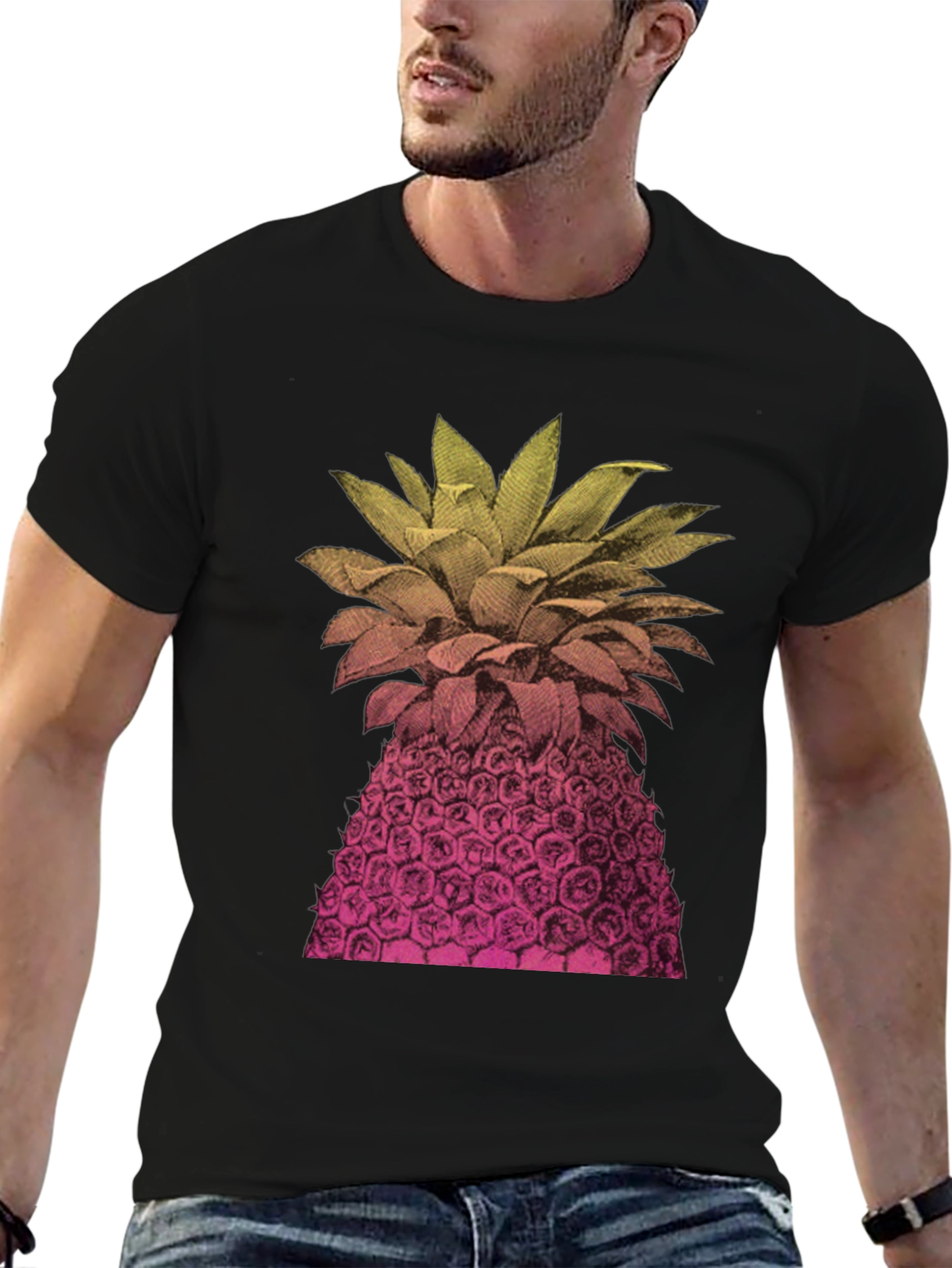 Pineapple Graphic Print T-Shirt