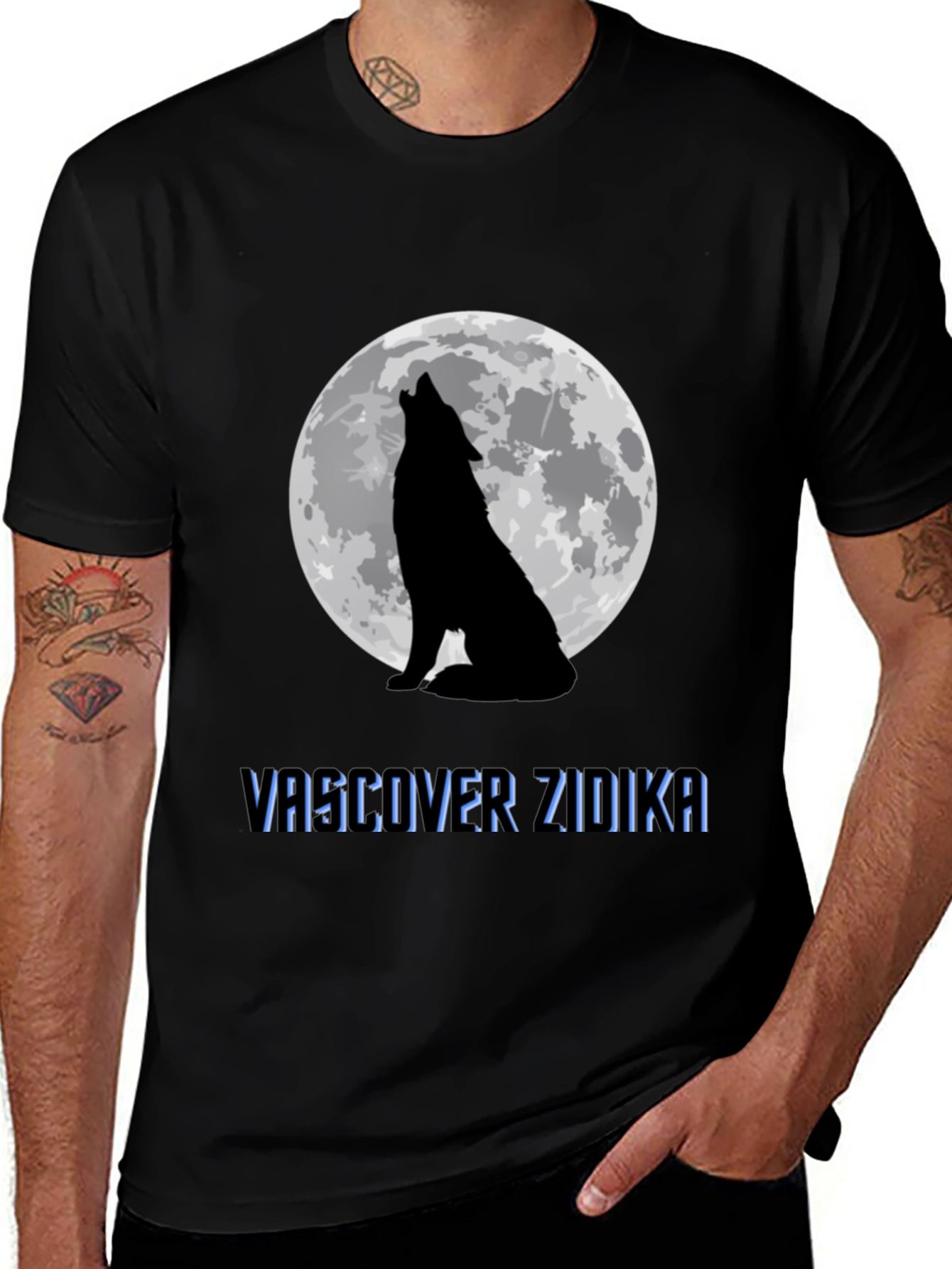 Wolf Moon Black T-Shirt