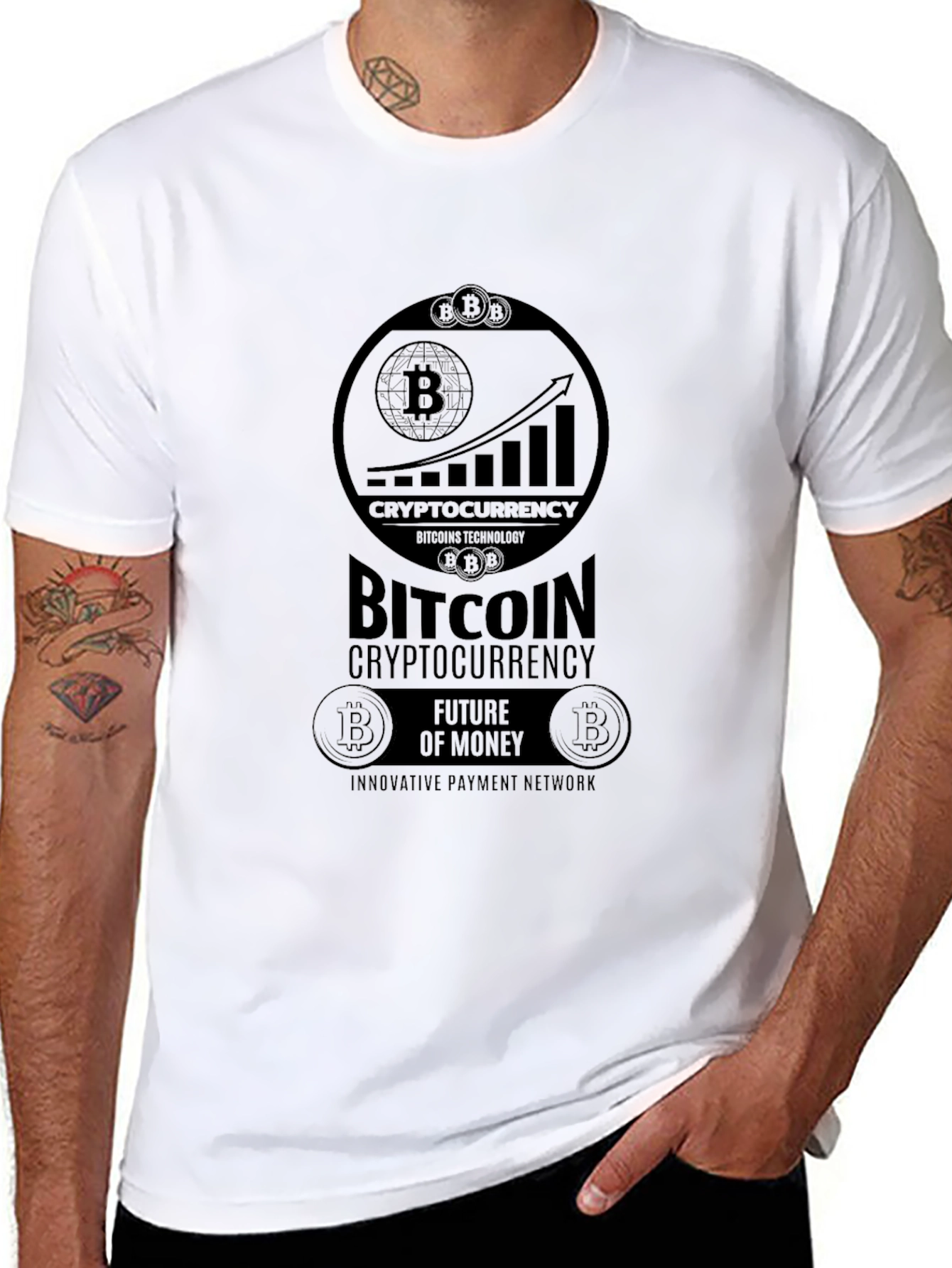 Bitcoin Crypto T-Shirt - Innovative Payment Network Tee