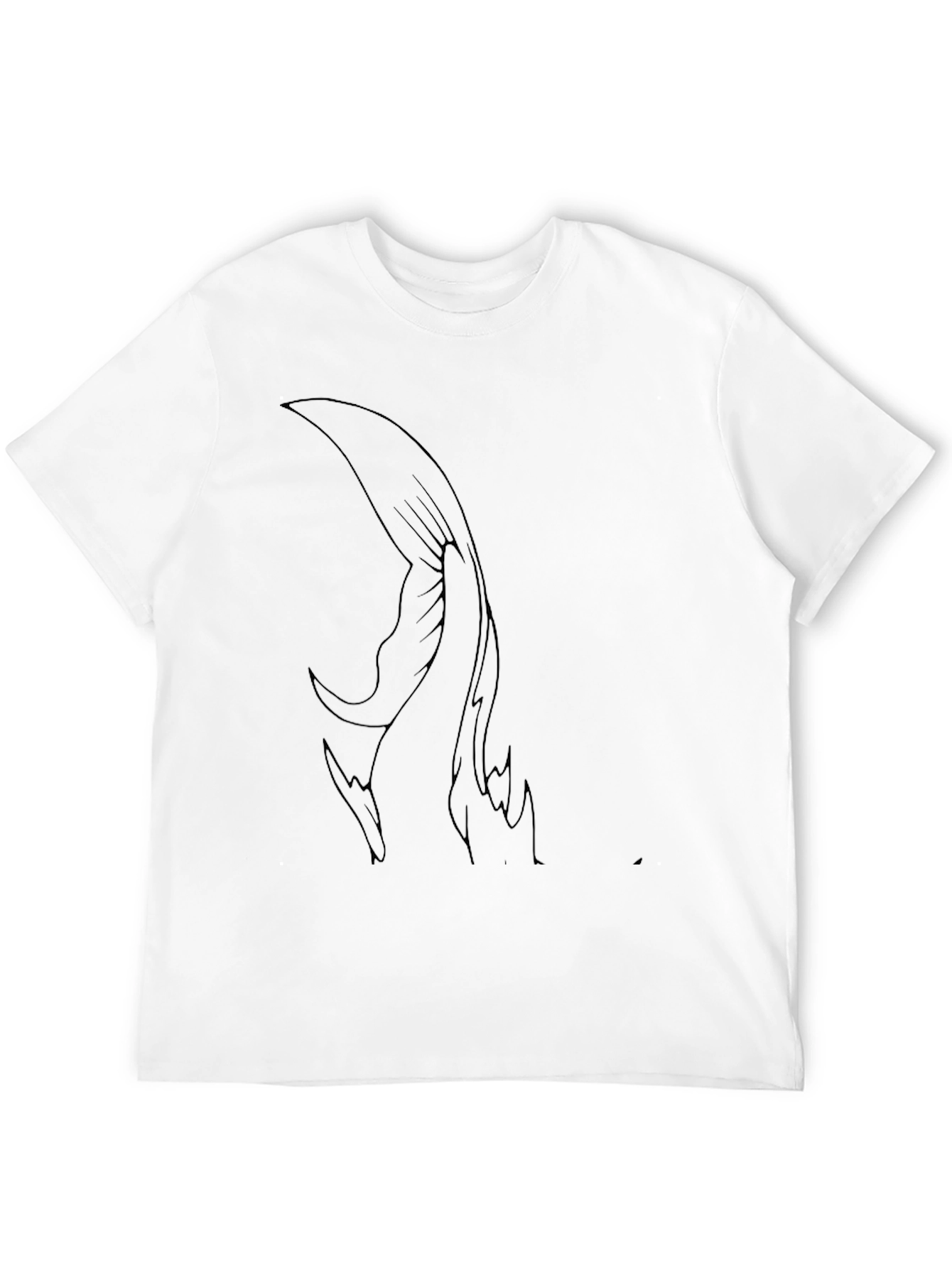 Mens Black Graphic Tee - Abstract Wing Design