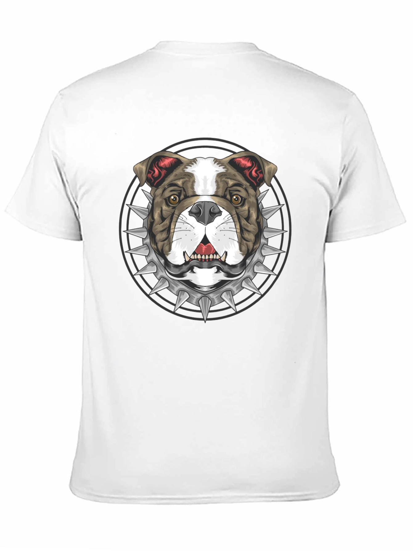 Bulldog Spike Collar Graphic Tee - Bold Streetwear Style