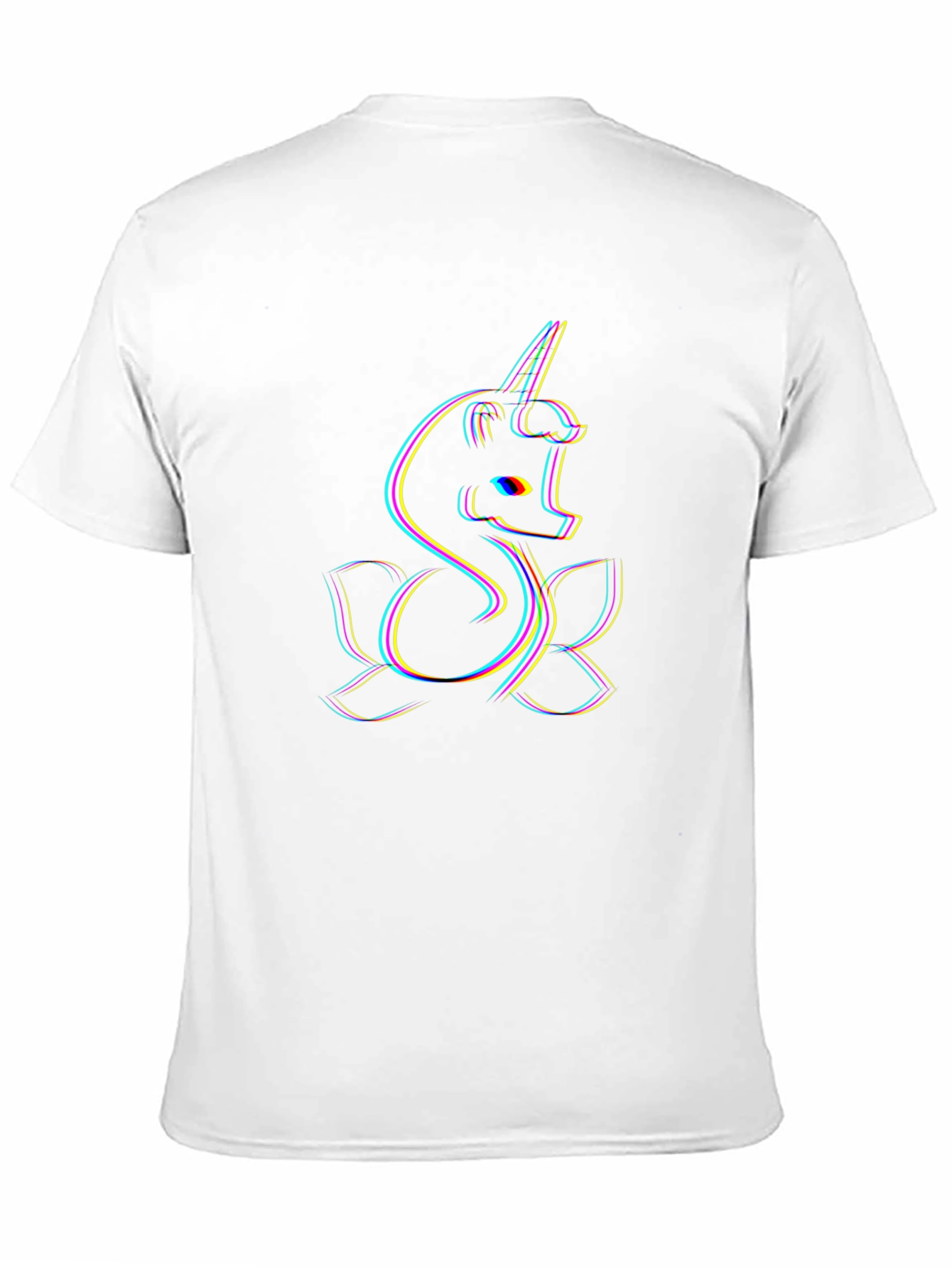 Unicorn Graphic Print Black T-Shirt