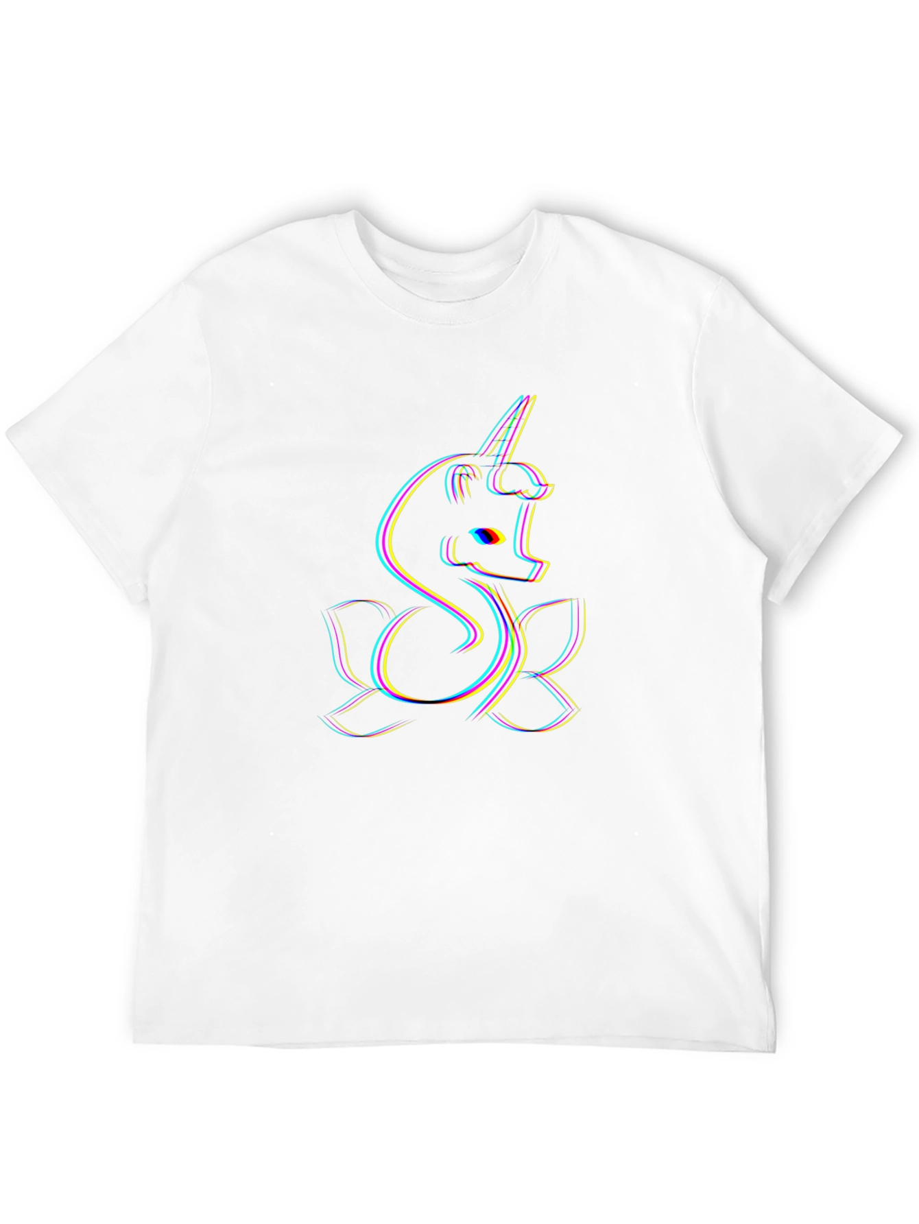 Unicorn Graphic Print Black T-Shirt