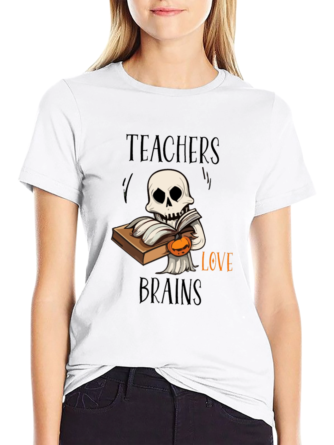 Teachers Love Brains Halloween T-Shirt