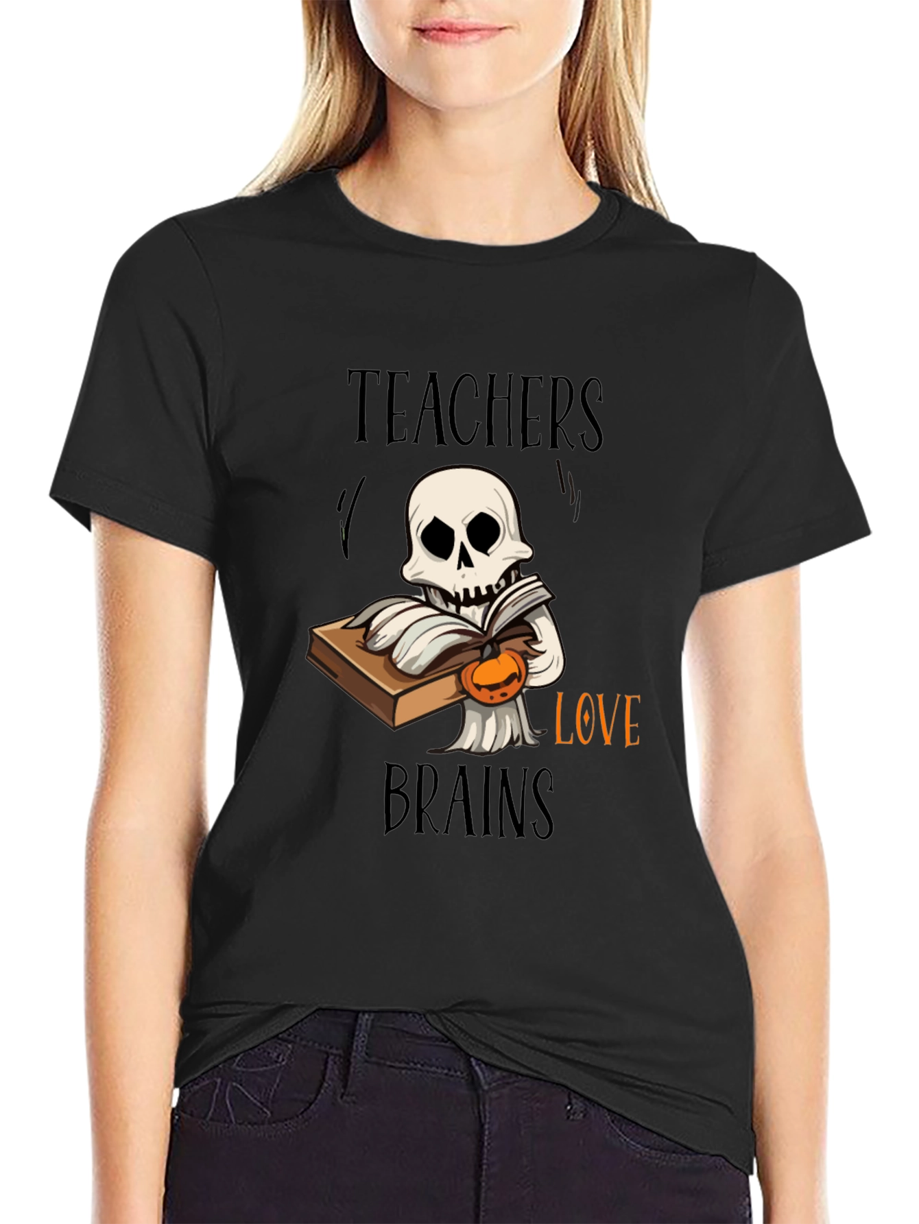 Teachers Love Brains Halloween T-Shirt
