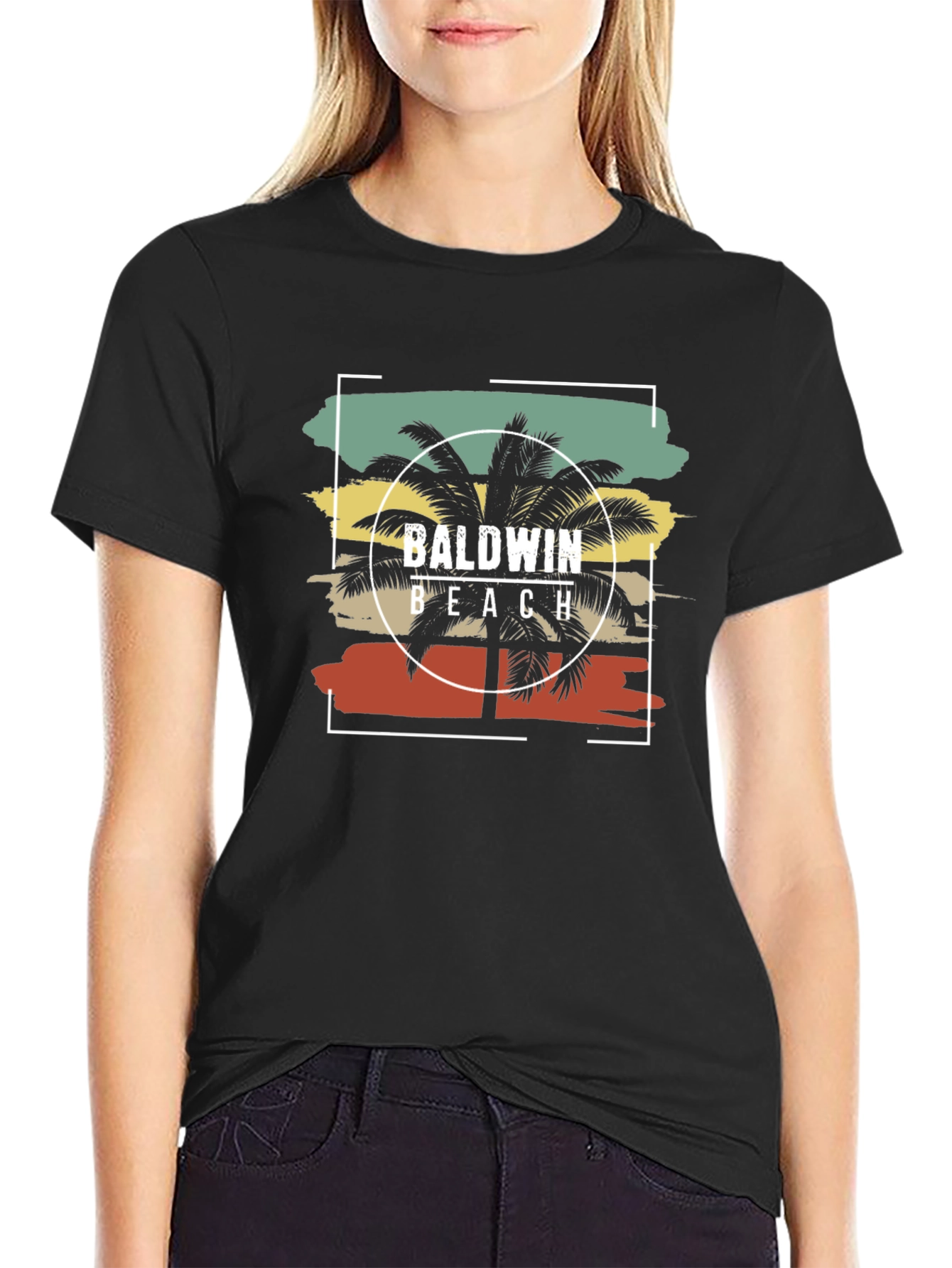 Baldwin Beach Palm Tree Graphic T-Shirt