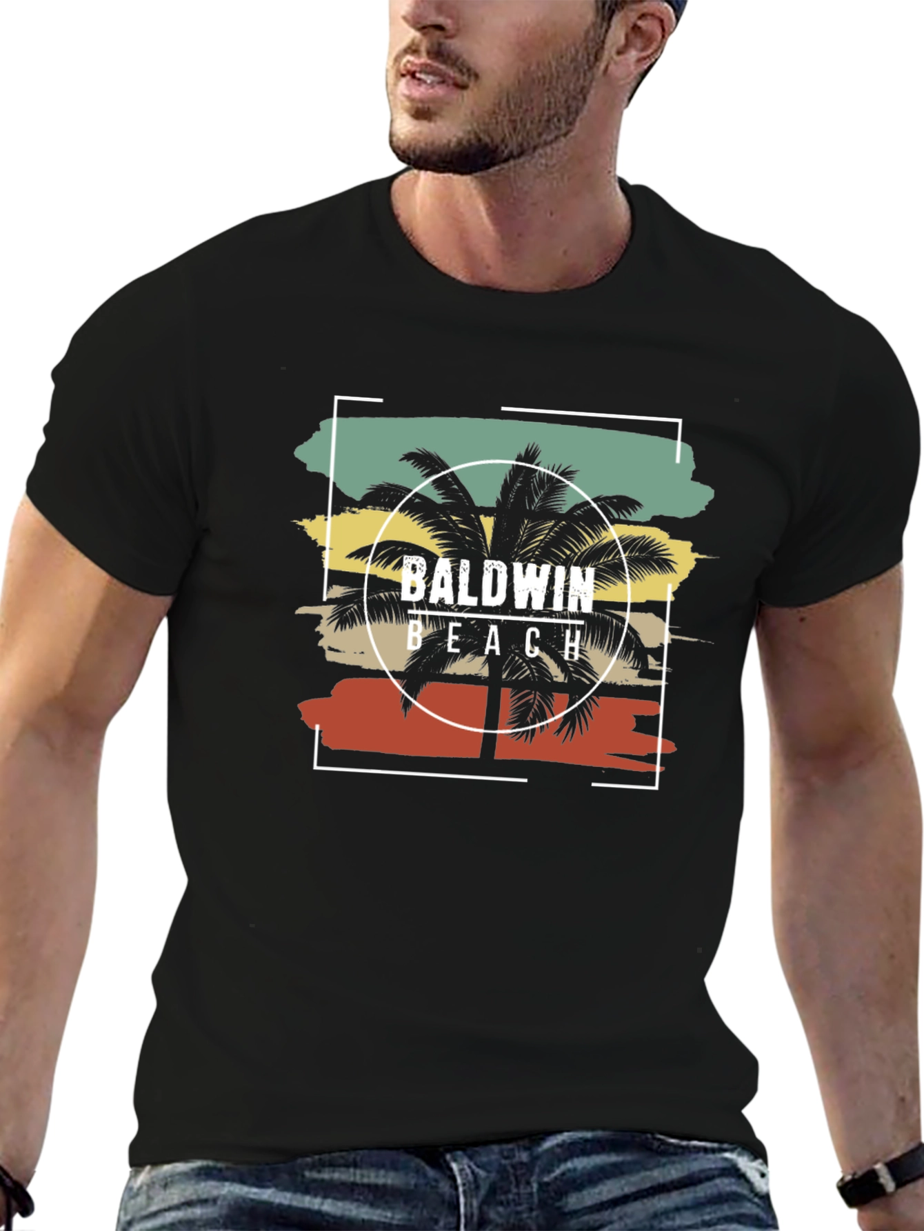 Baldwin Beach Palm Tree Graphic T-Shirt