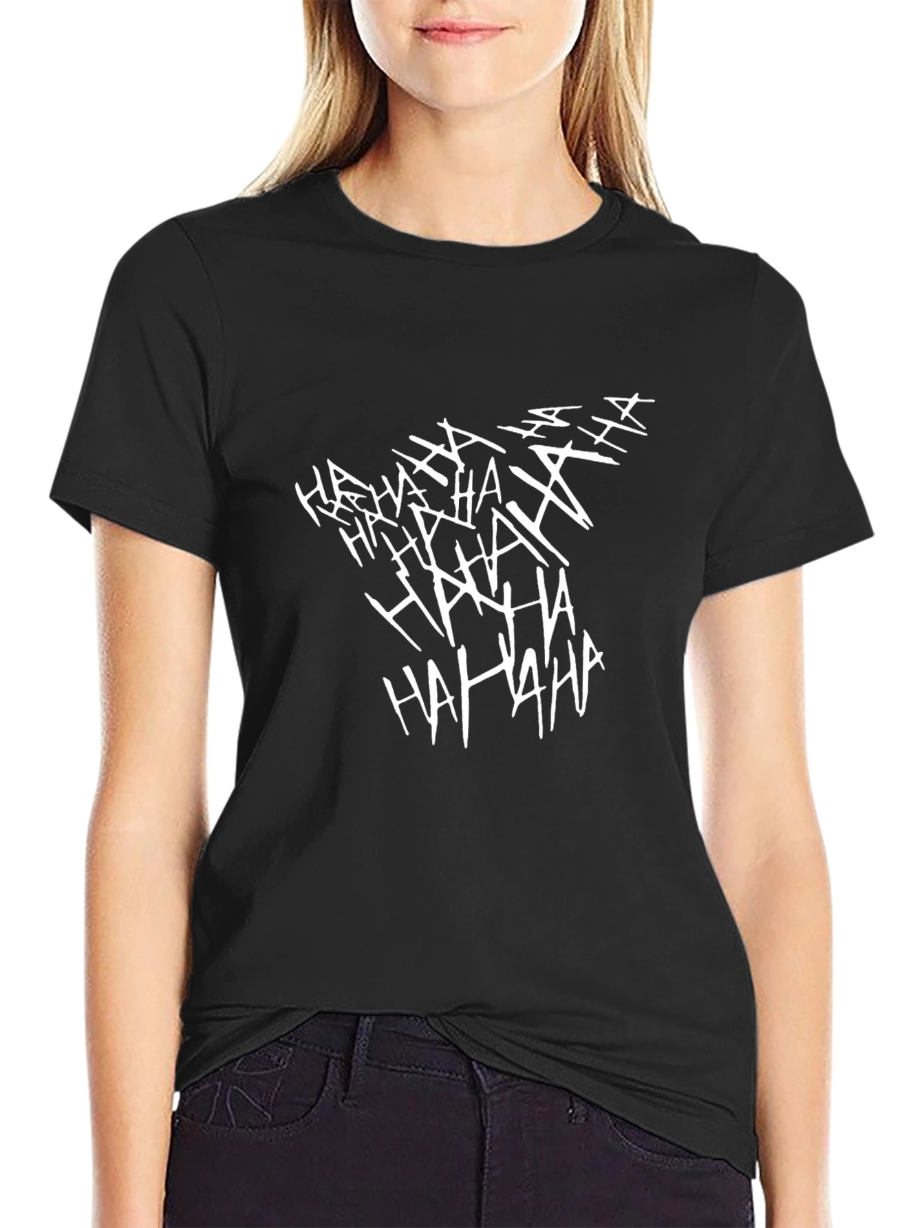 Joker HAHAHA Graphic Black T-Shirt
