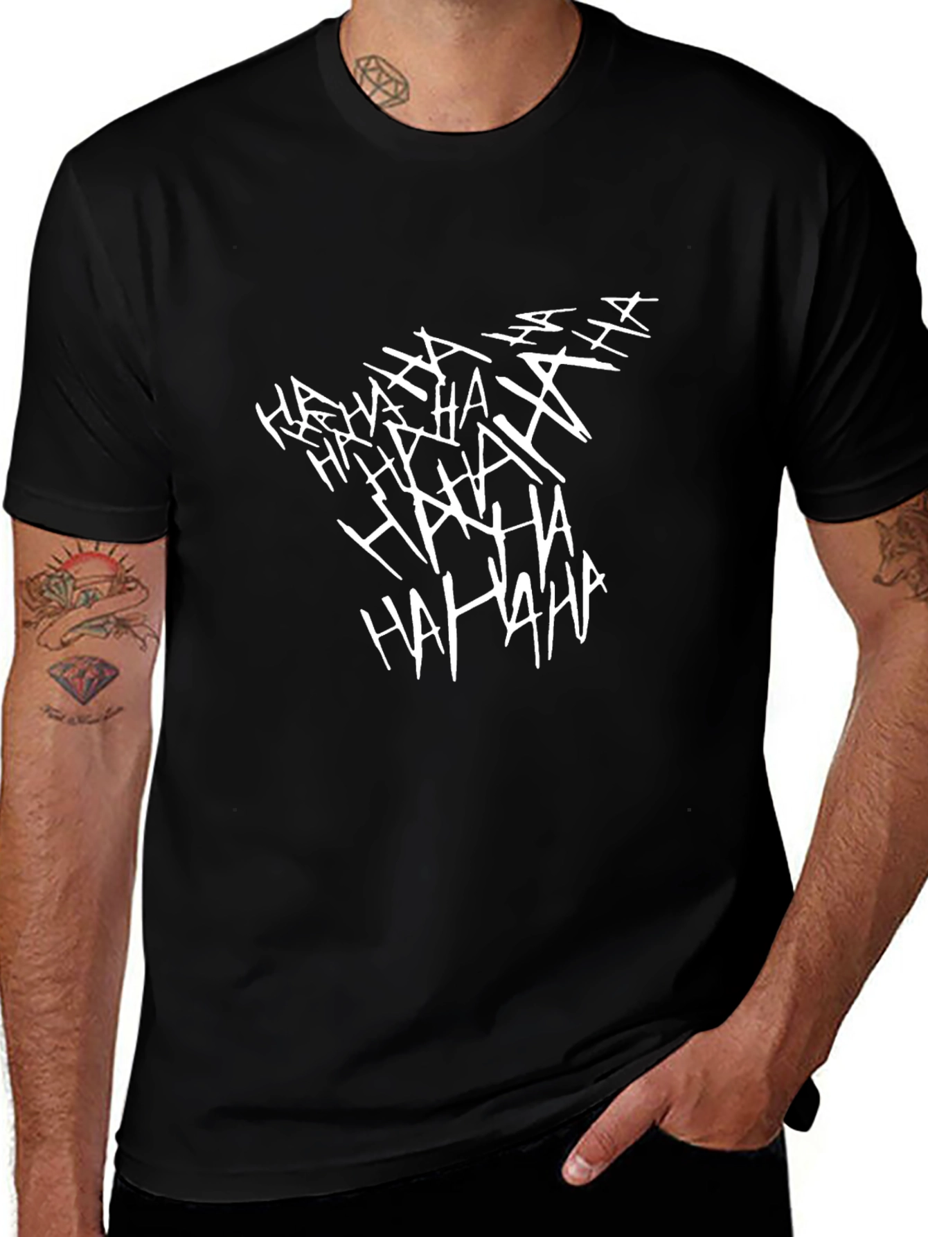 Joker HAHAHA Graphic Black T-Shirt