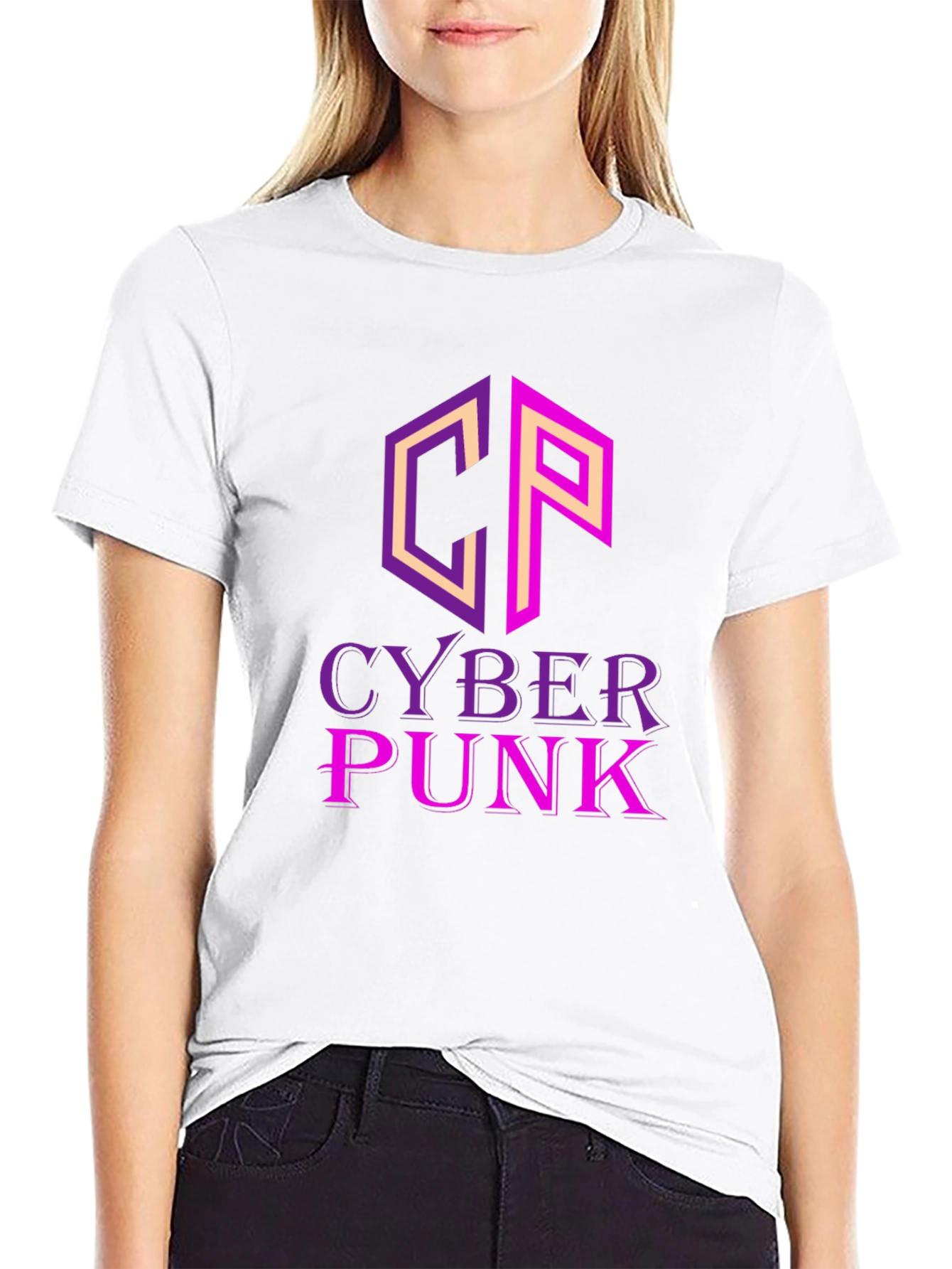 Cyberpunk T-Shirt - Graphic Print Black Tee