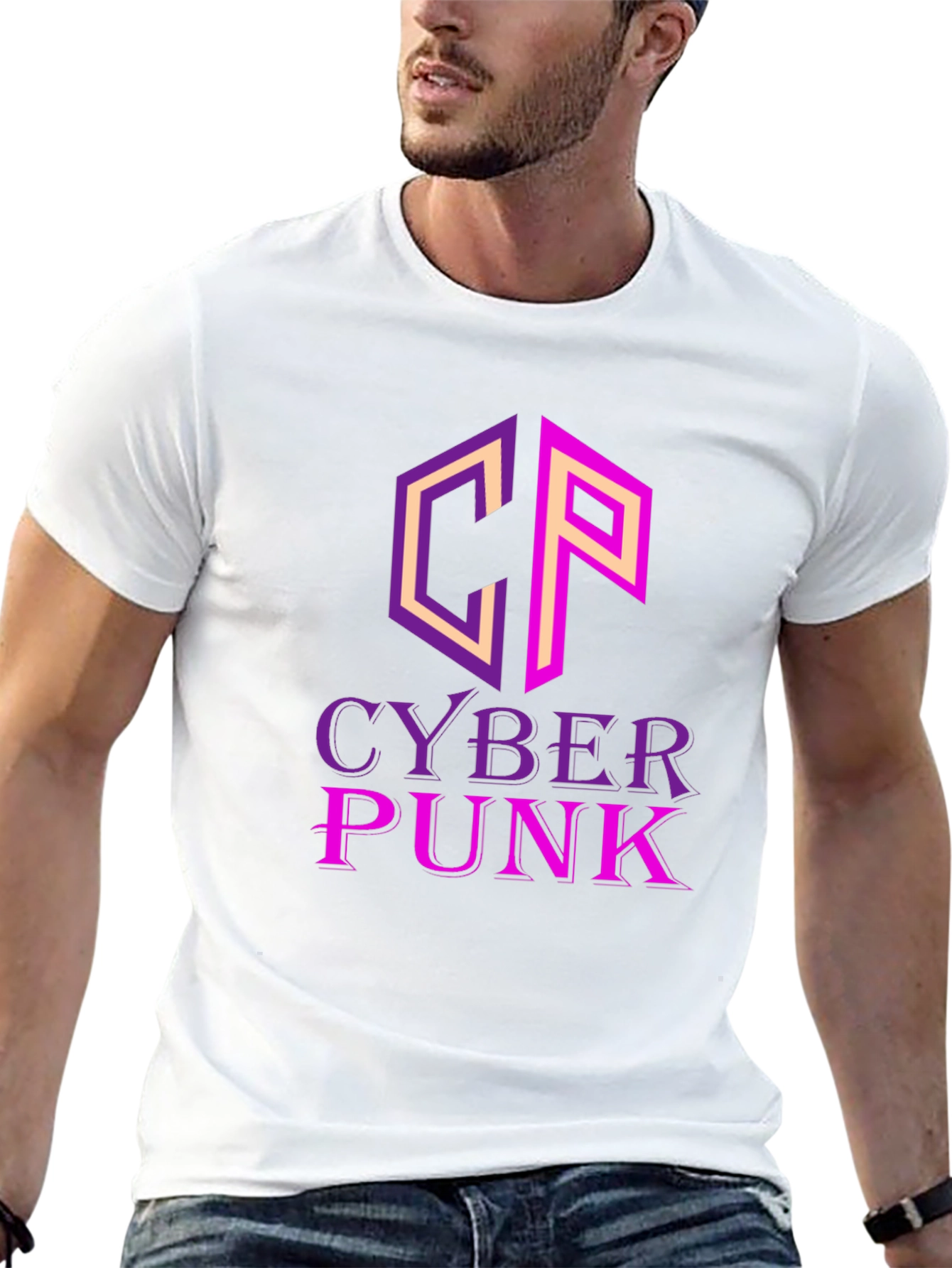 Cyberpunk T-Shirt - Graphic Print Black Tee