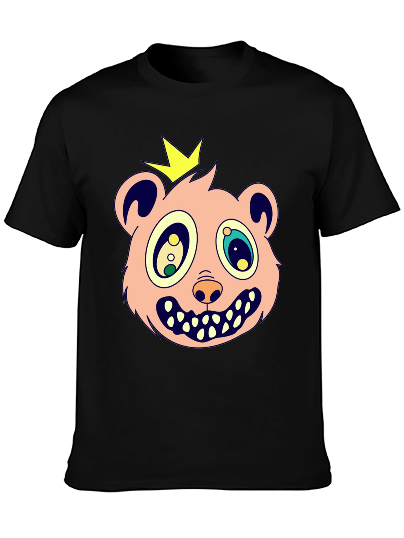 Cartoon Bear King Graphic Tee