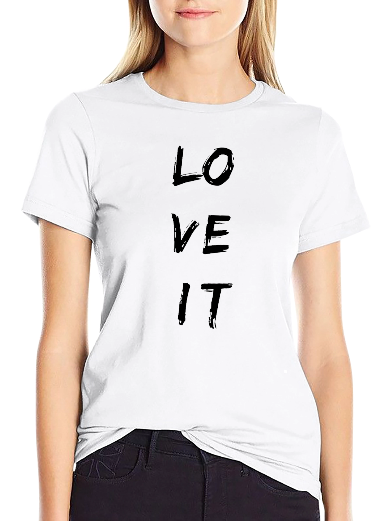 Love It Black Graphic Tee - Mens Casual T-Shirt