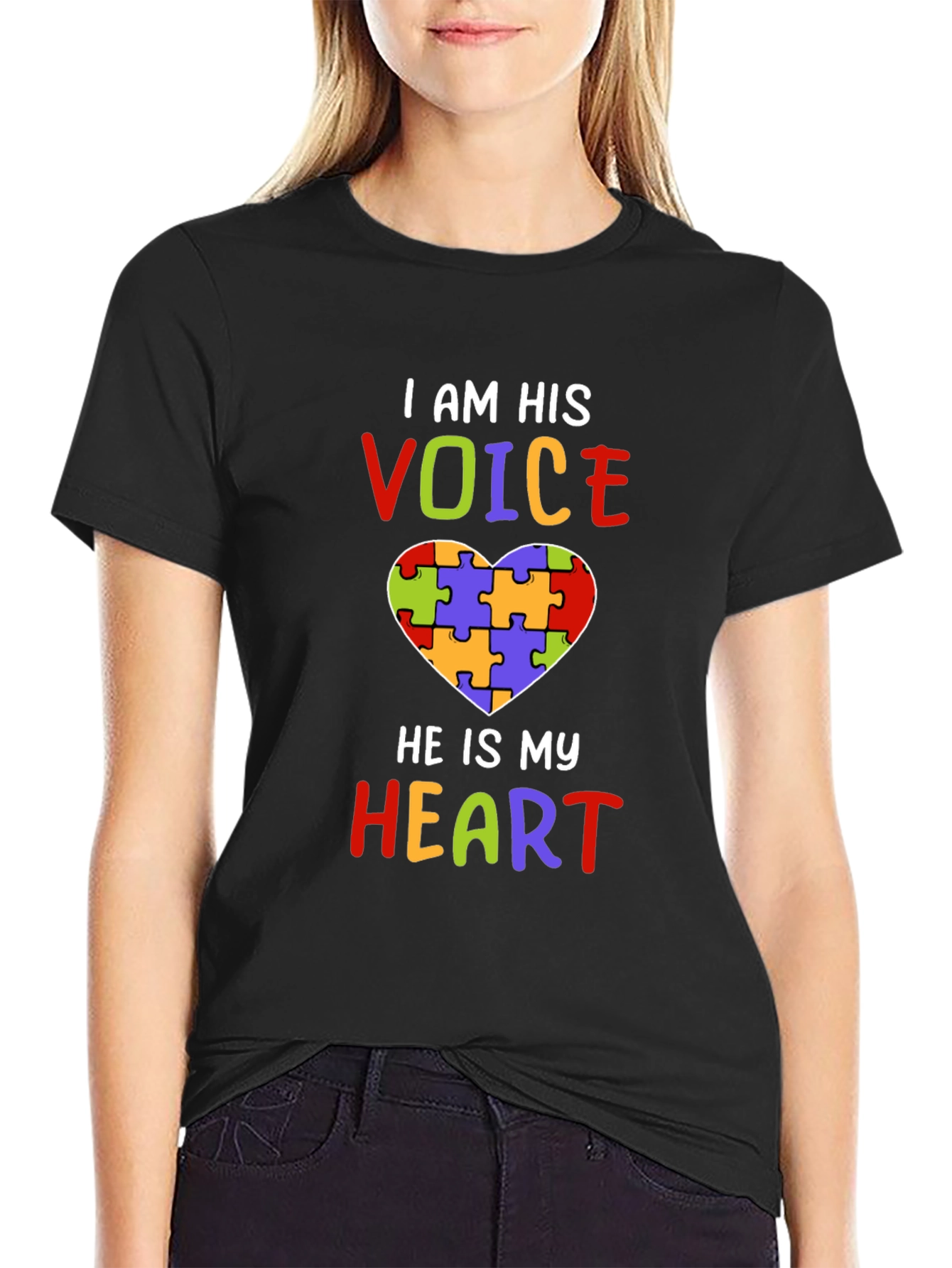 Autism Awareness Heart Puzzle T-Shirt