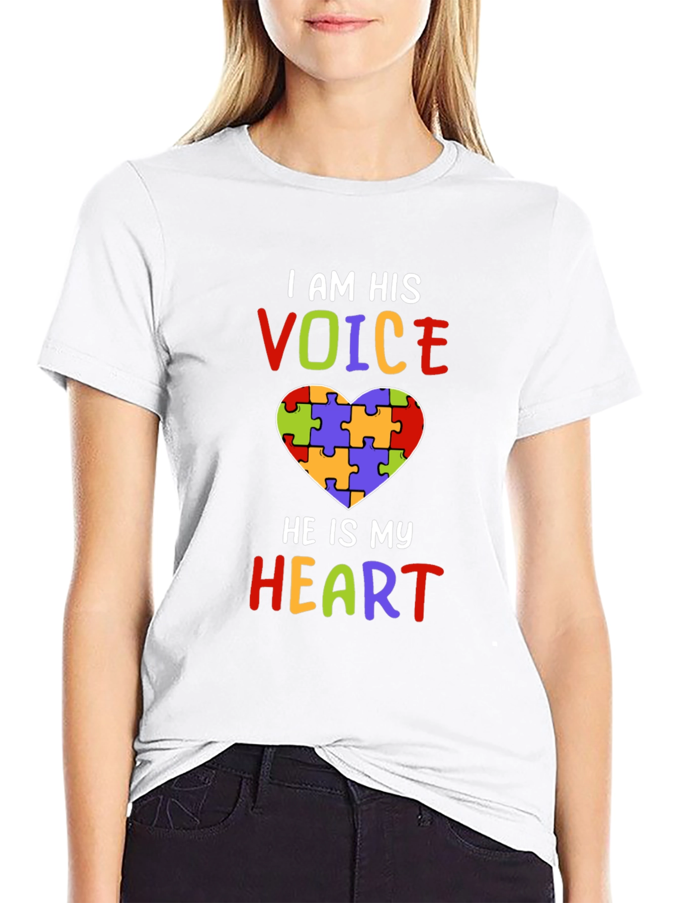 Autism Awareness Heart Puzzle T-Shirt