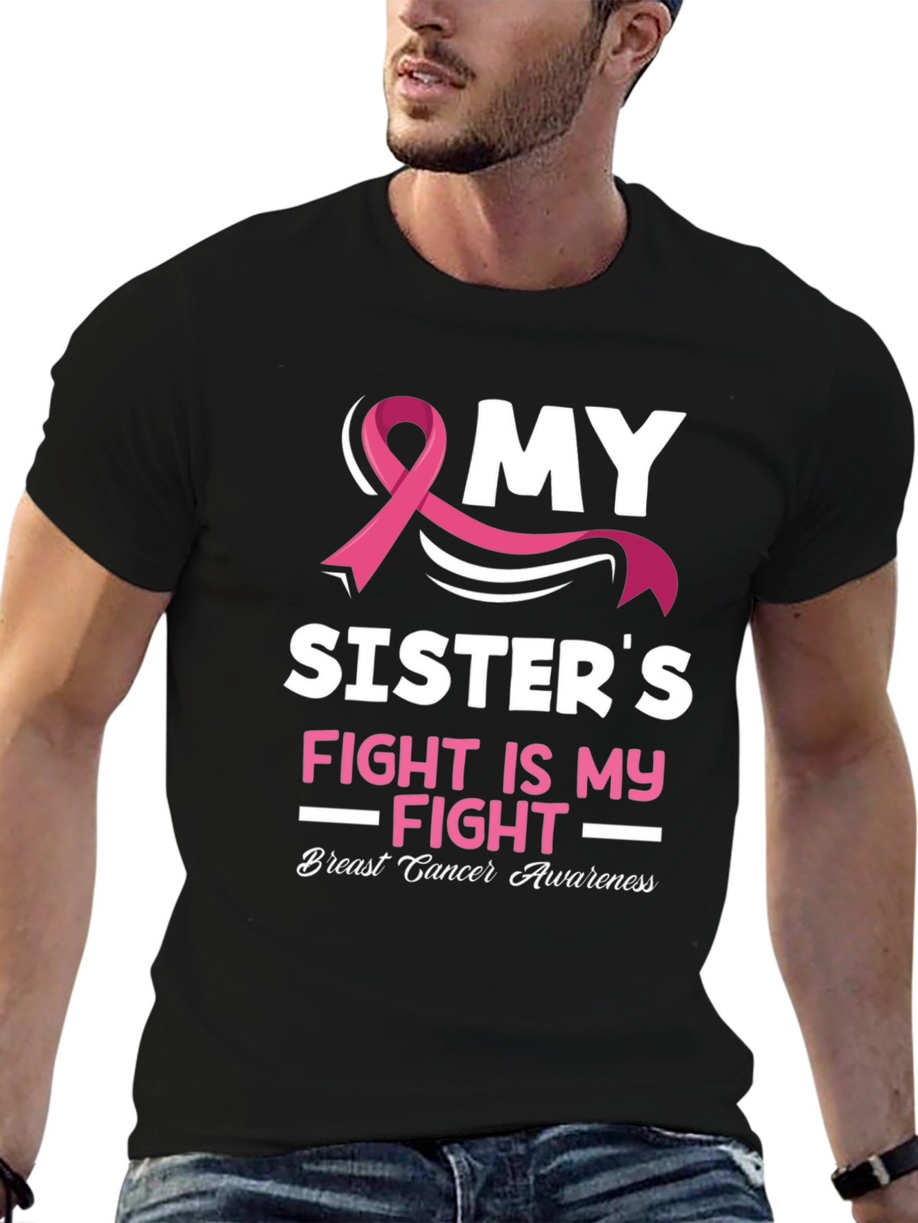My Sisters Fight Breast Cancer Awareness T-Shirt