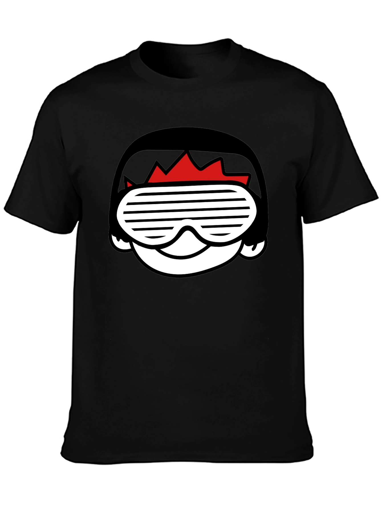 Cool Cartoon Graphic Black T-Shirt for Men