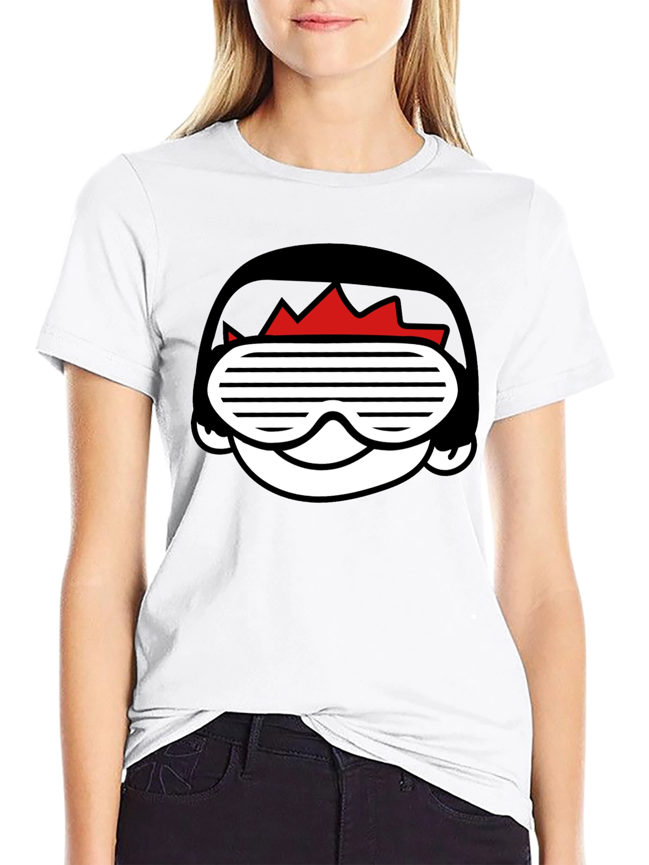 Cool Cartoon Graphic Black T-Shirt for Men