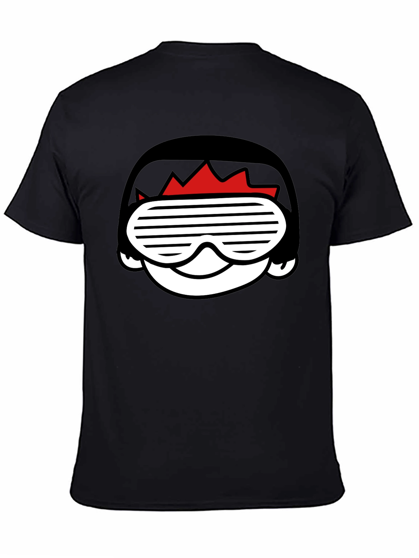 Cool Cartoon Graphic Black T-Shirt for Men