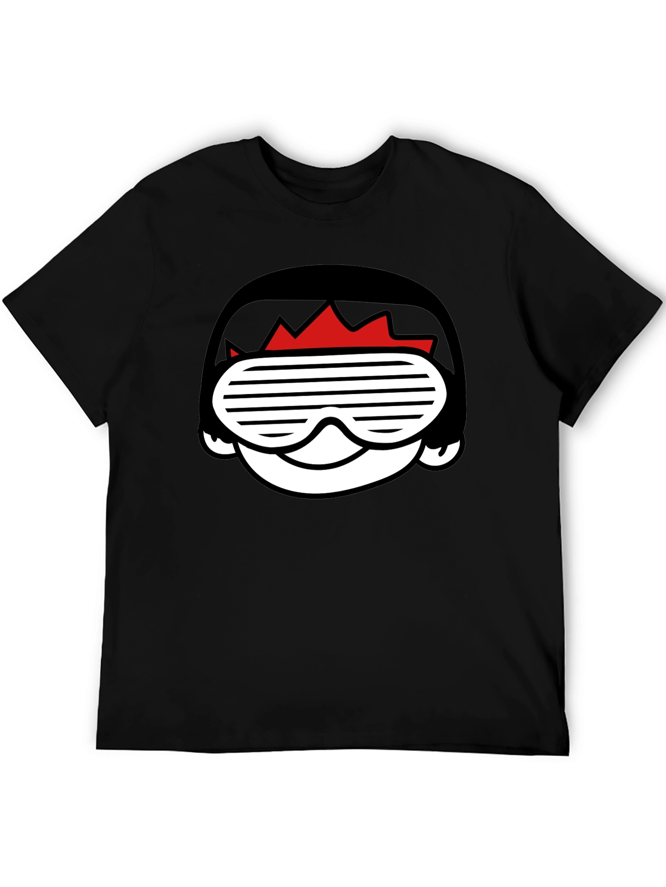 Cool Cartoon Graphic Black T-Shirt for Men