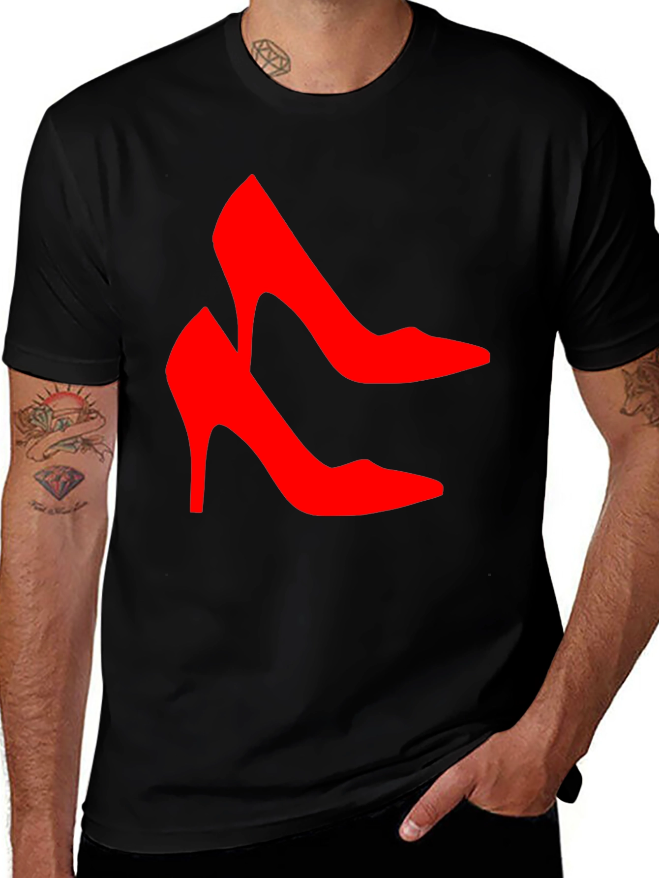 Red High Heel Shoes Graphic T-Shirt