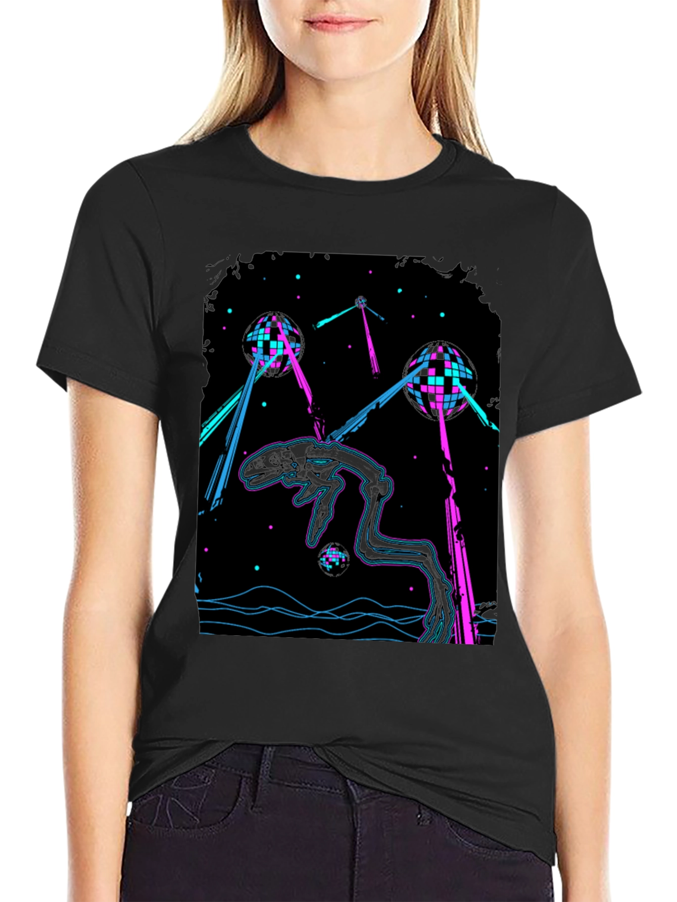 Retro Alien Invasion Disco T-Shirt