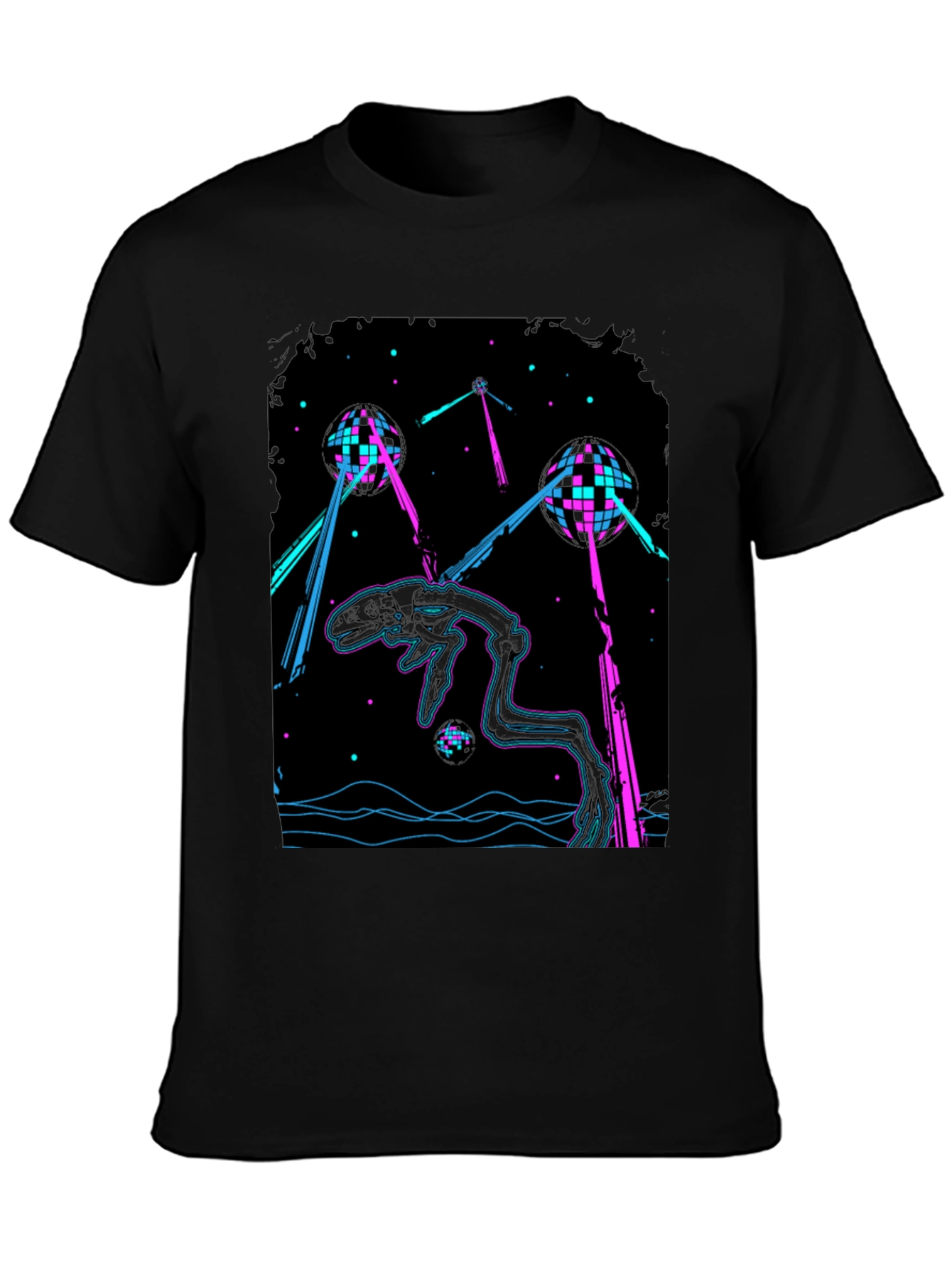 Retro Alien Invasion Disco T-Shirt