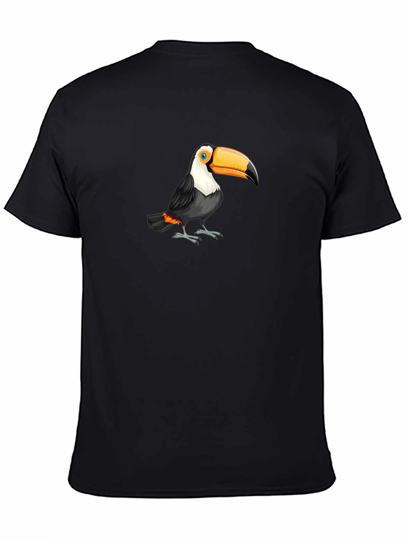 Toucan Graphic Print Black T-Shirt
