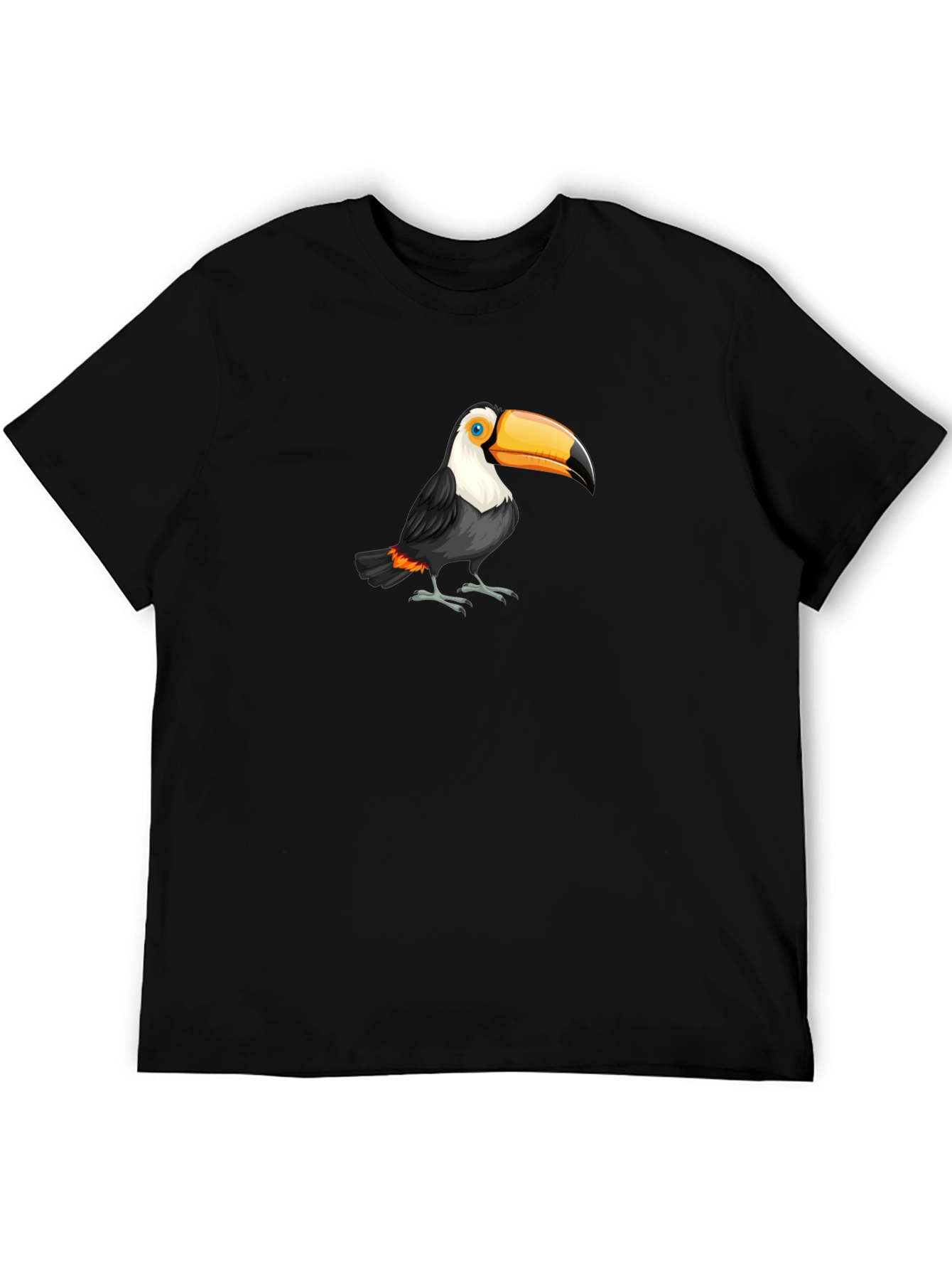 Toucan Graphic Print Black T-Shirt