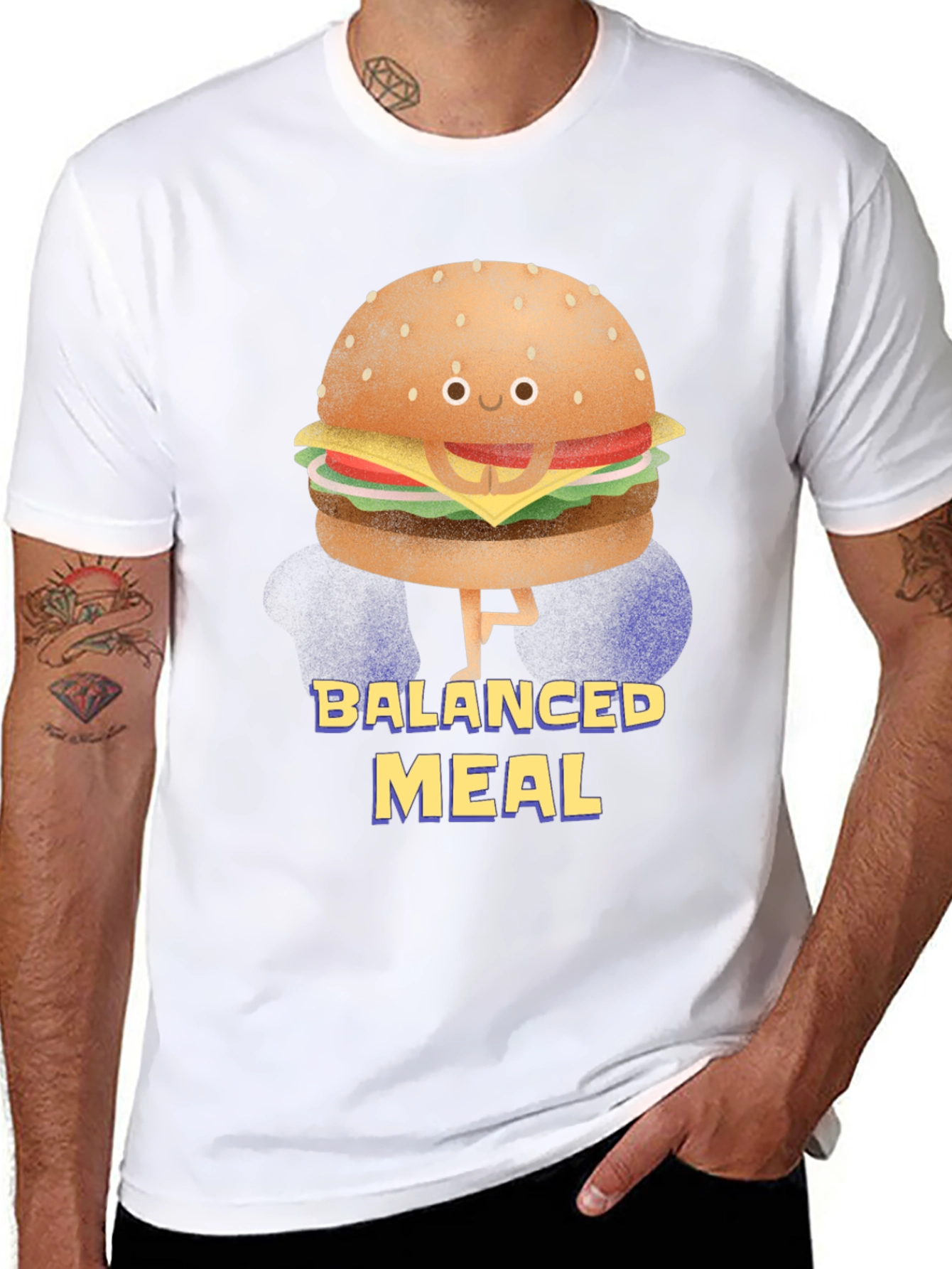 Balanced Meal Funny Burger T-Shirt