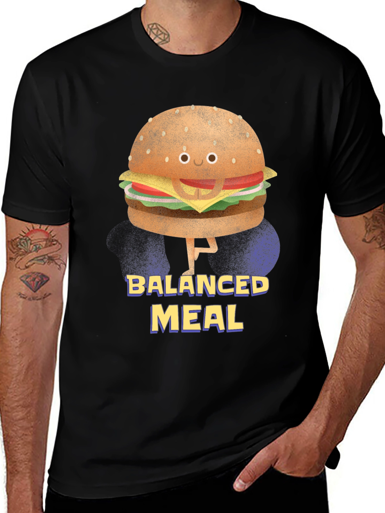 Balanced Meal Funny Burger T-Shirt
