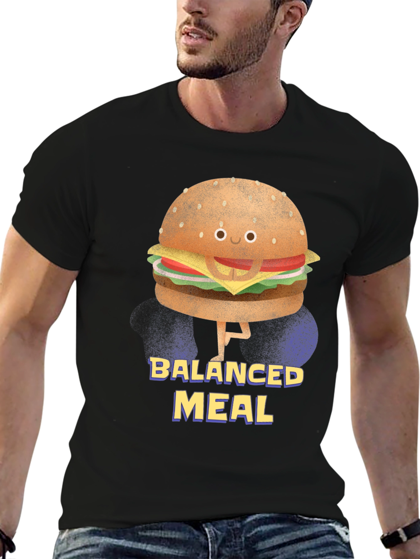 Balanced Meal Funny Burger T-Shirt