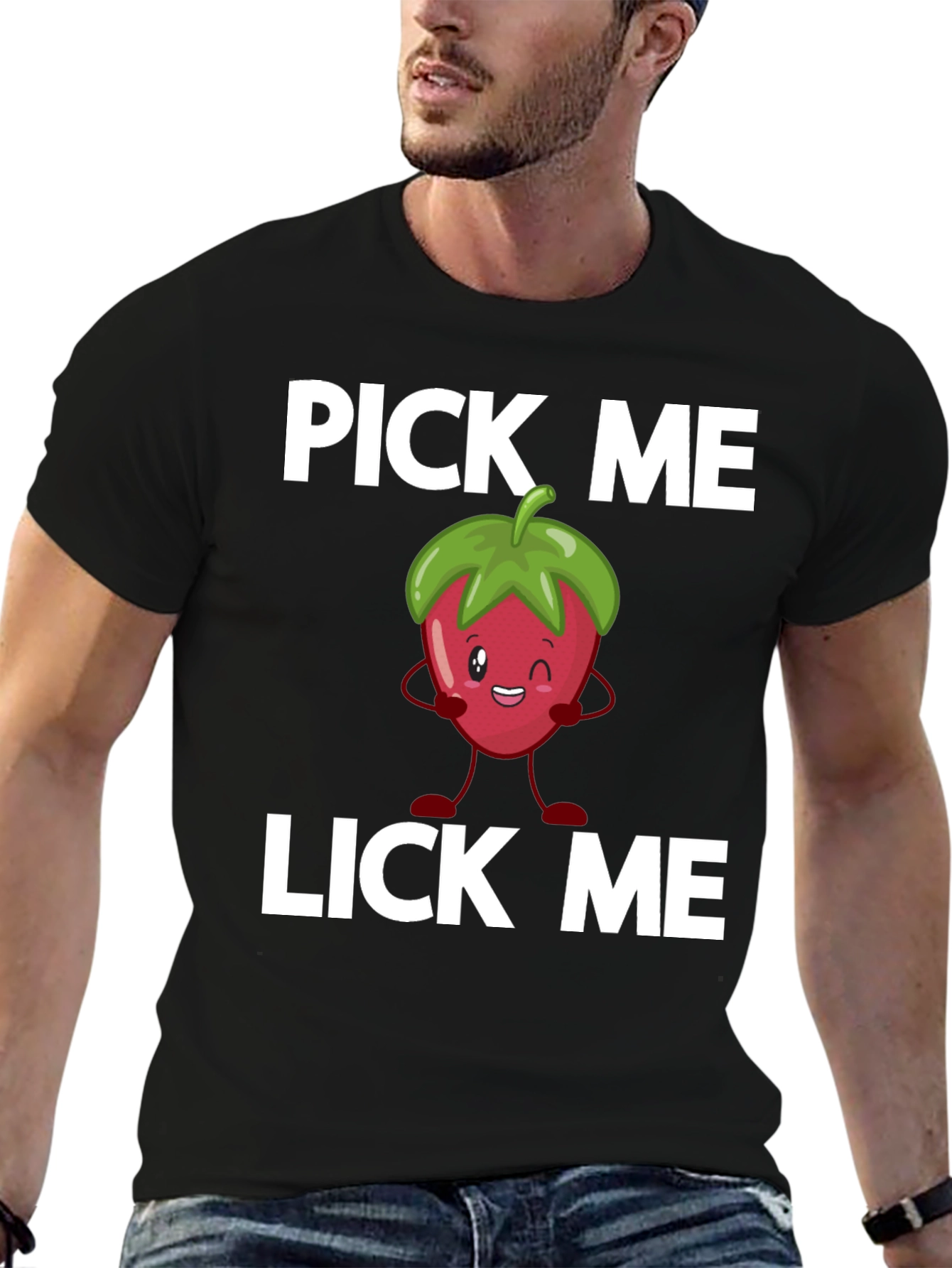 Pick Me Lick Me Strawberry Graphic Tee
