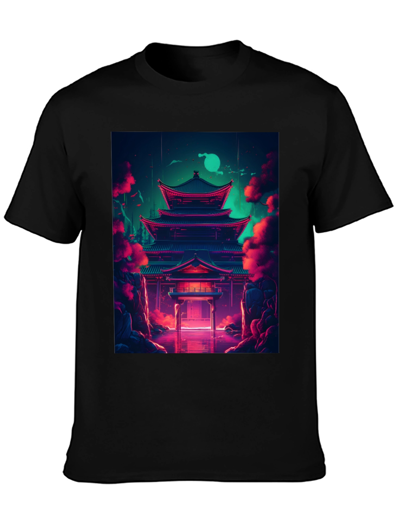 Neon Temple Graphic Tee