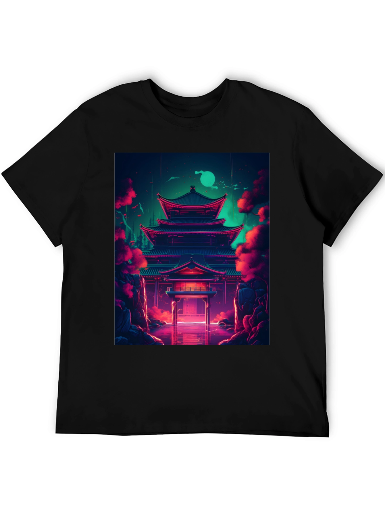 Neon Temple Graphic Tee