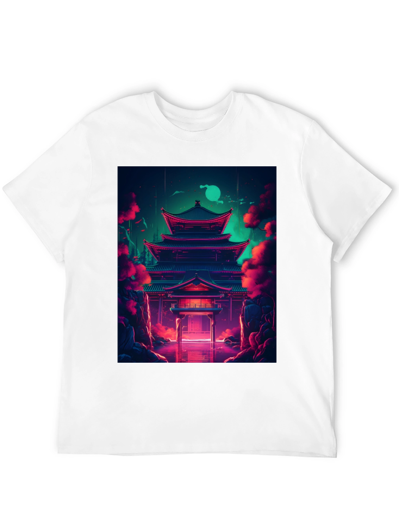 Neon Temple Graphic Tee