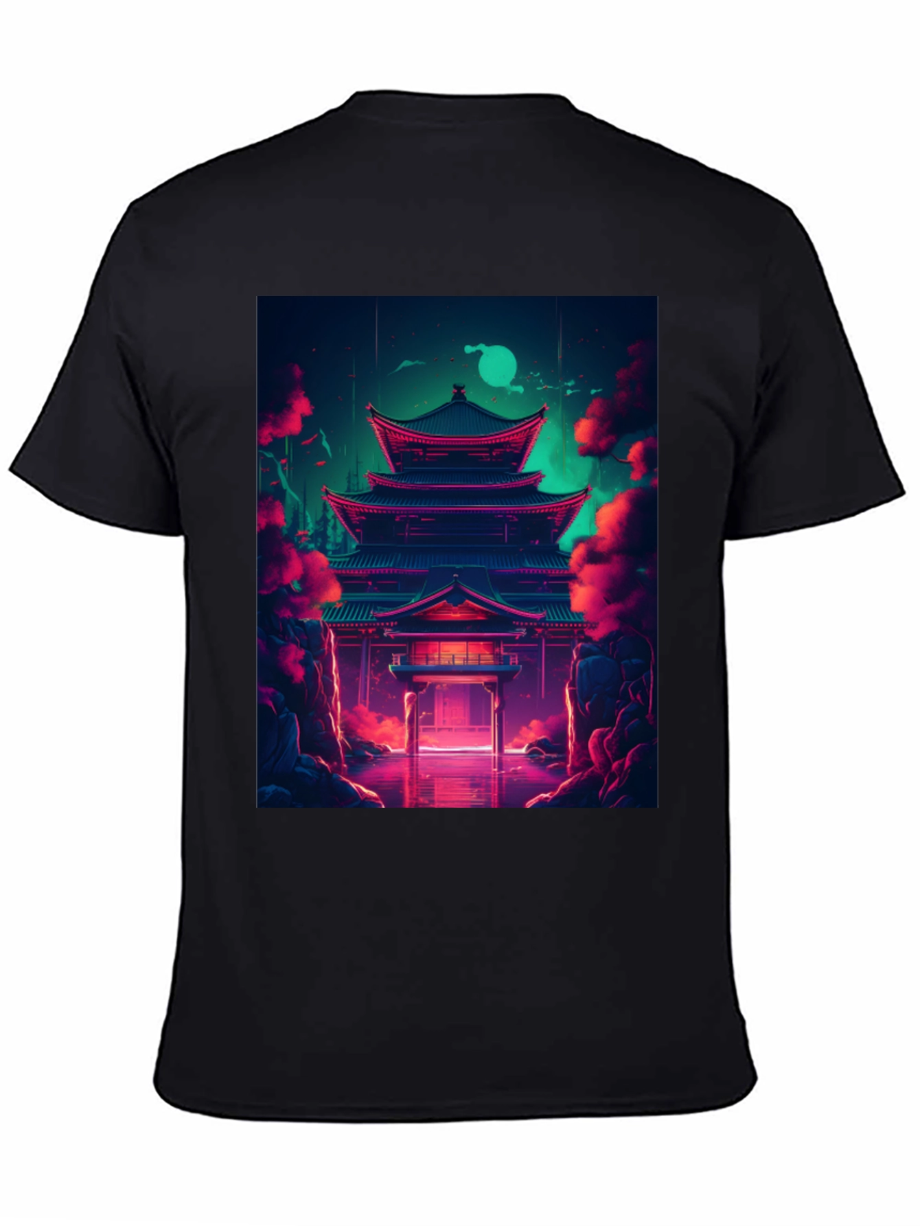 Neon Temple Graphic Tee