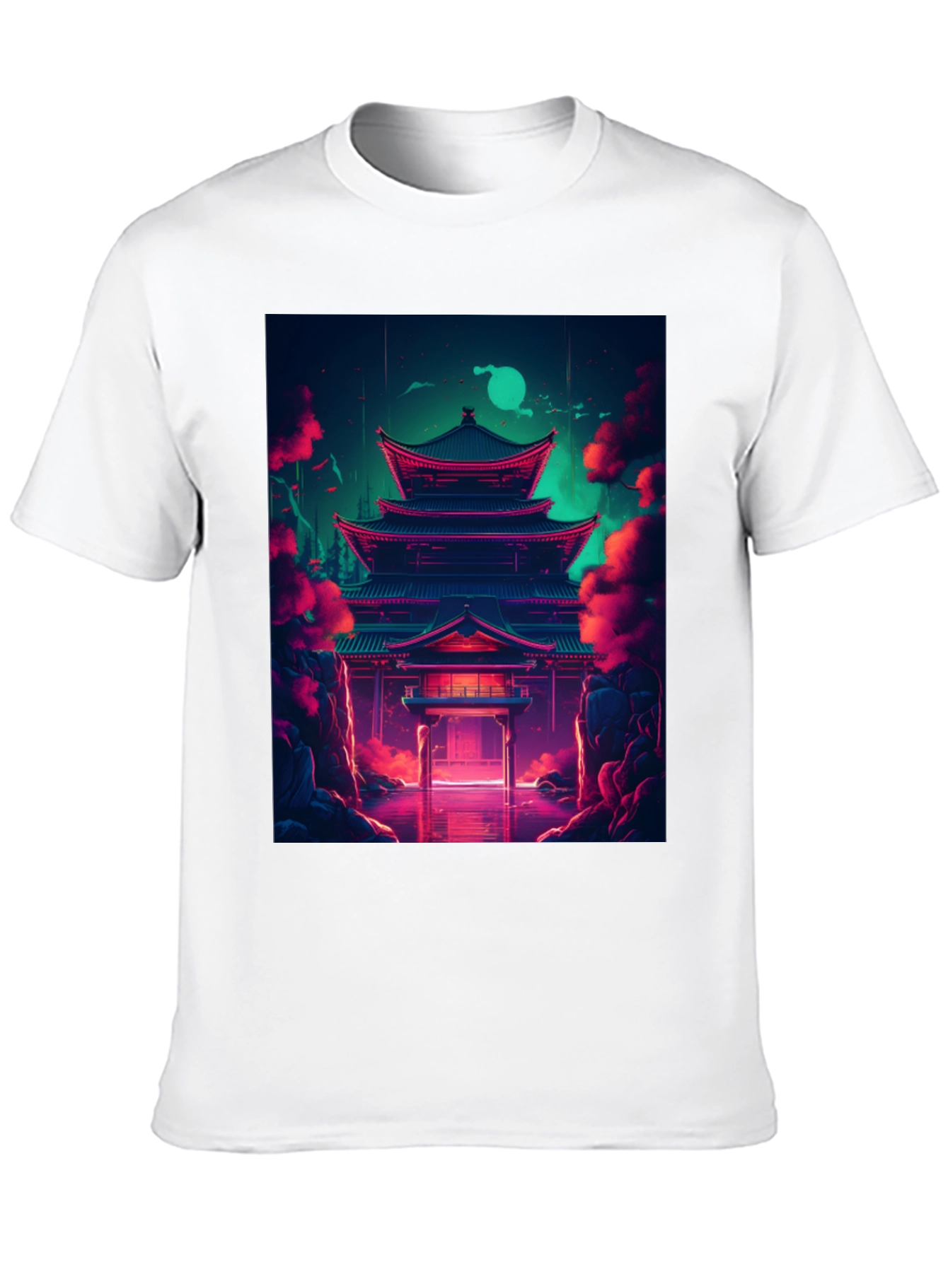 Neon Temple Graphic Tee