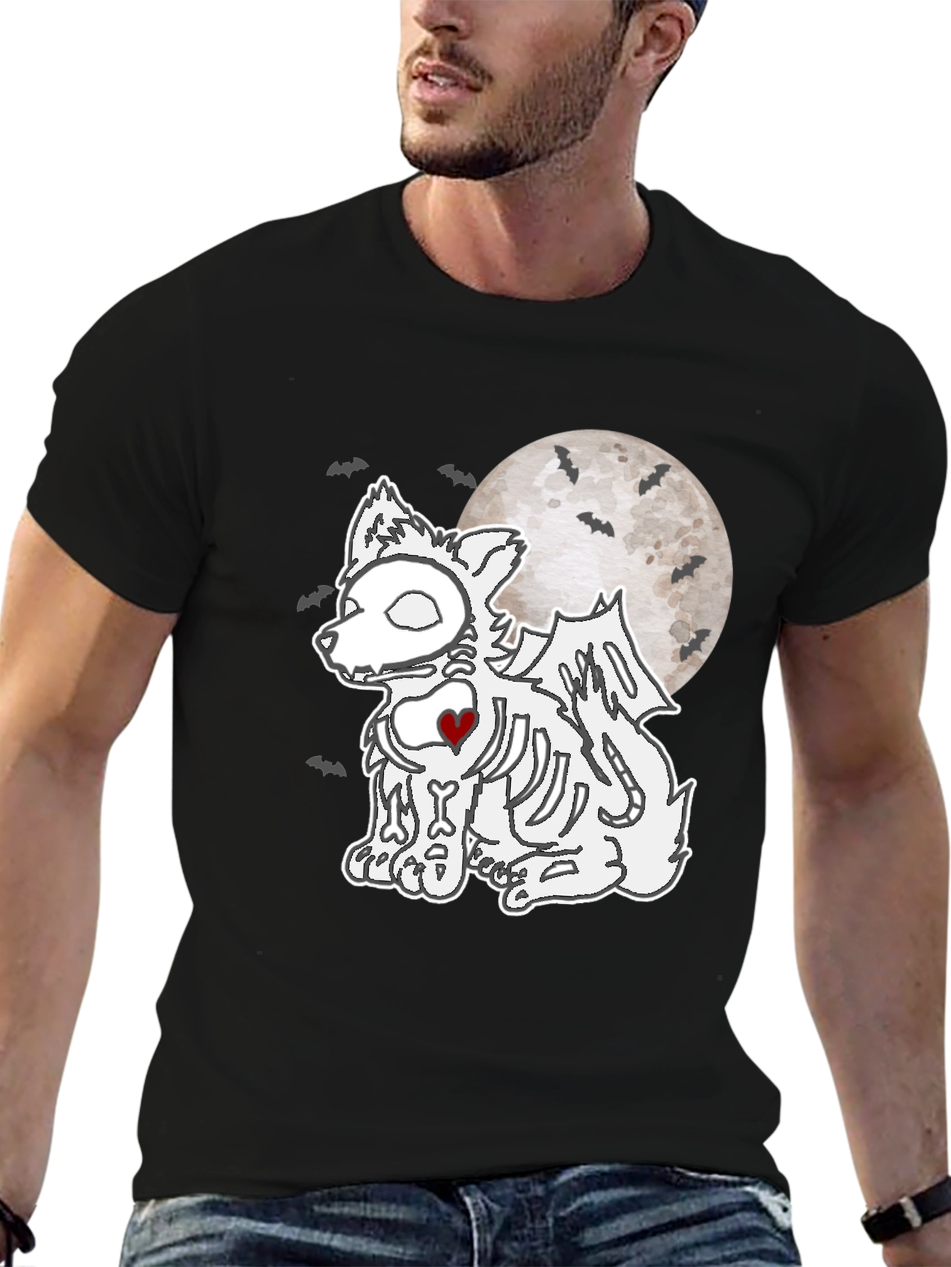 Halloween Skeleton Dog T-Shirt