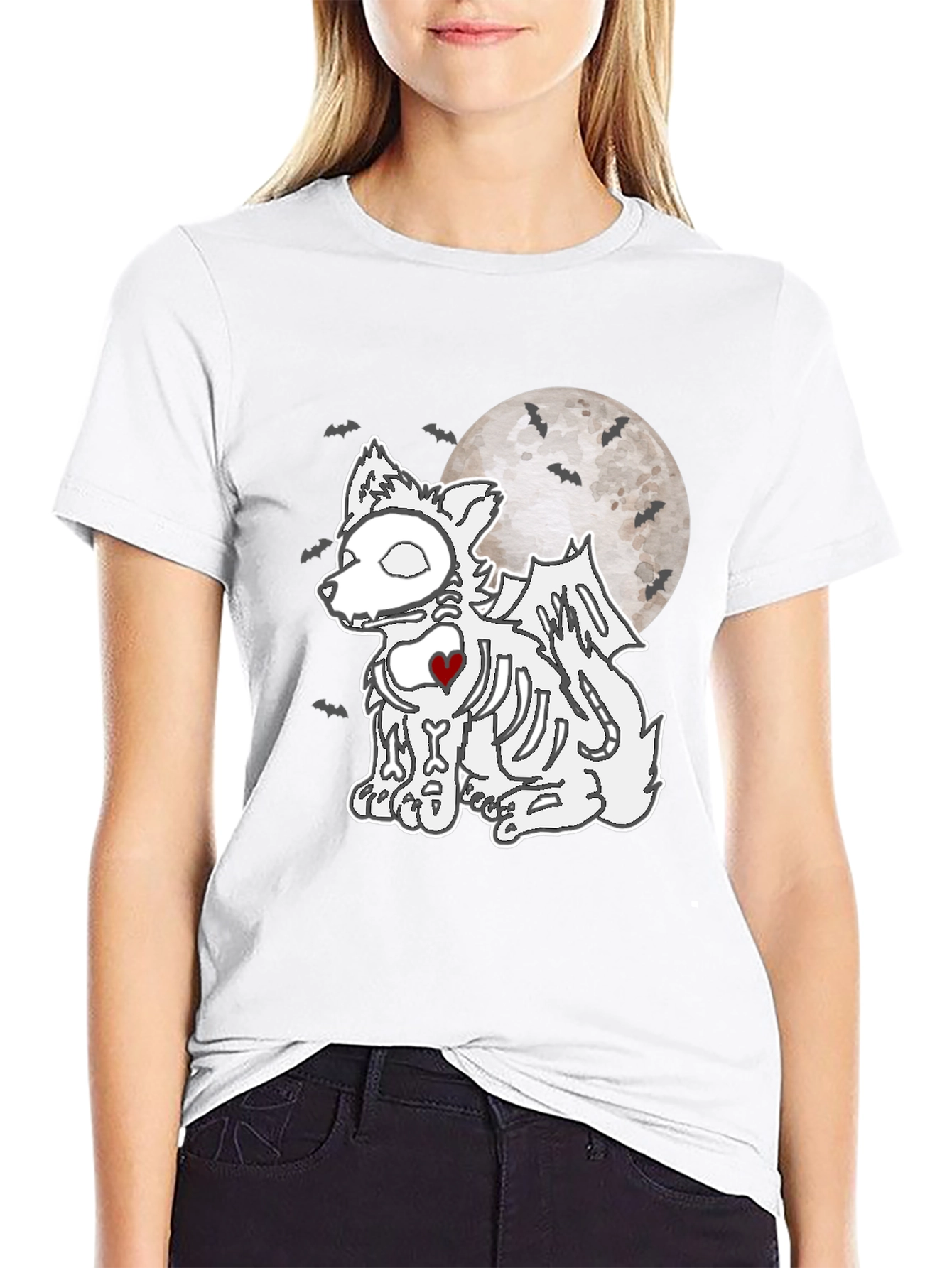 Halloween Skeleton Dog T-Shirt