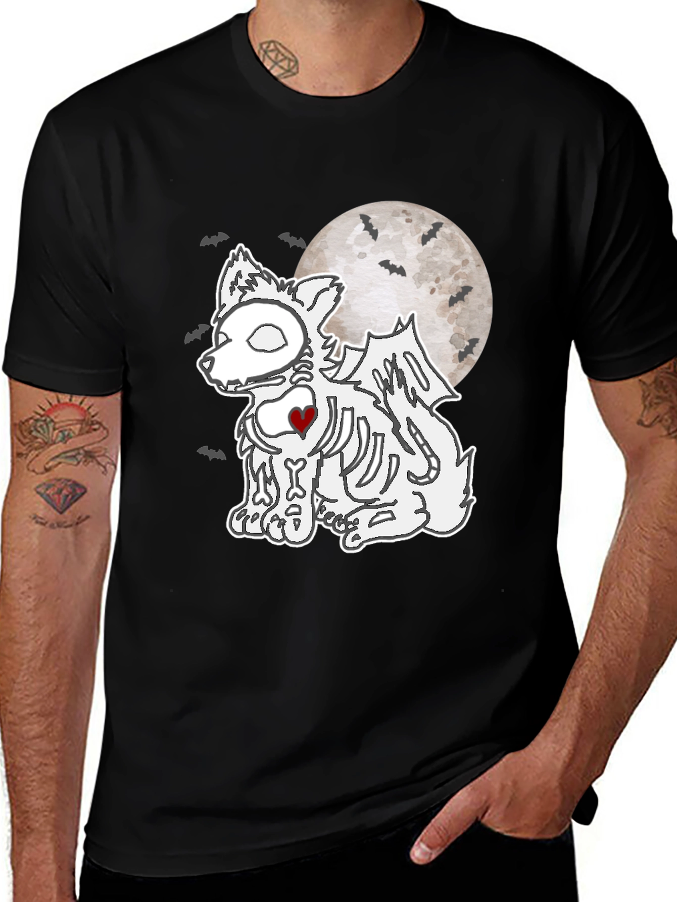 Halloween Skeleton Dog T-Shirt