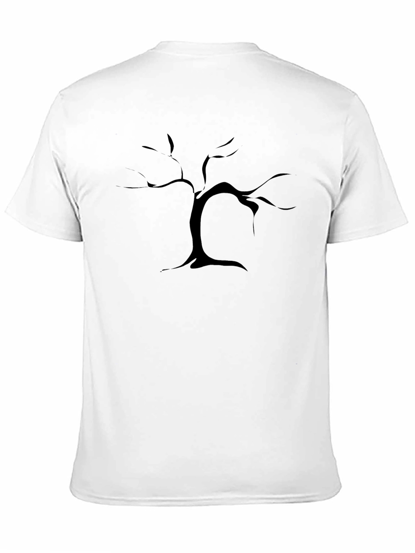 Minimalist Tree Graphic Black T-Shirt