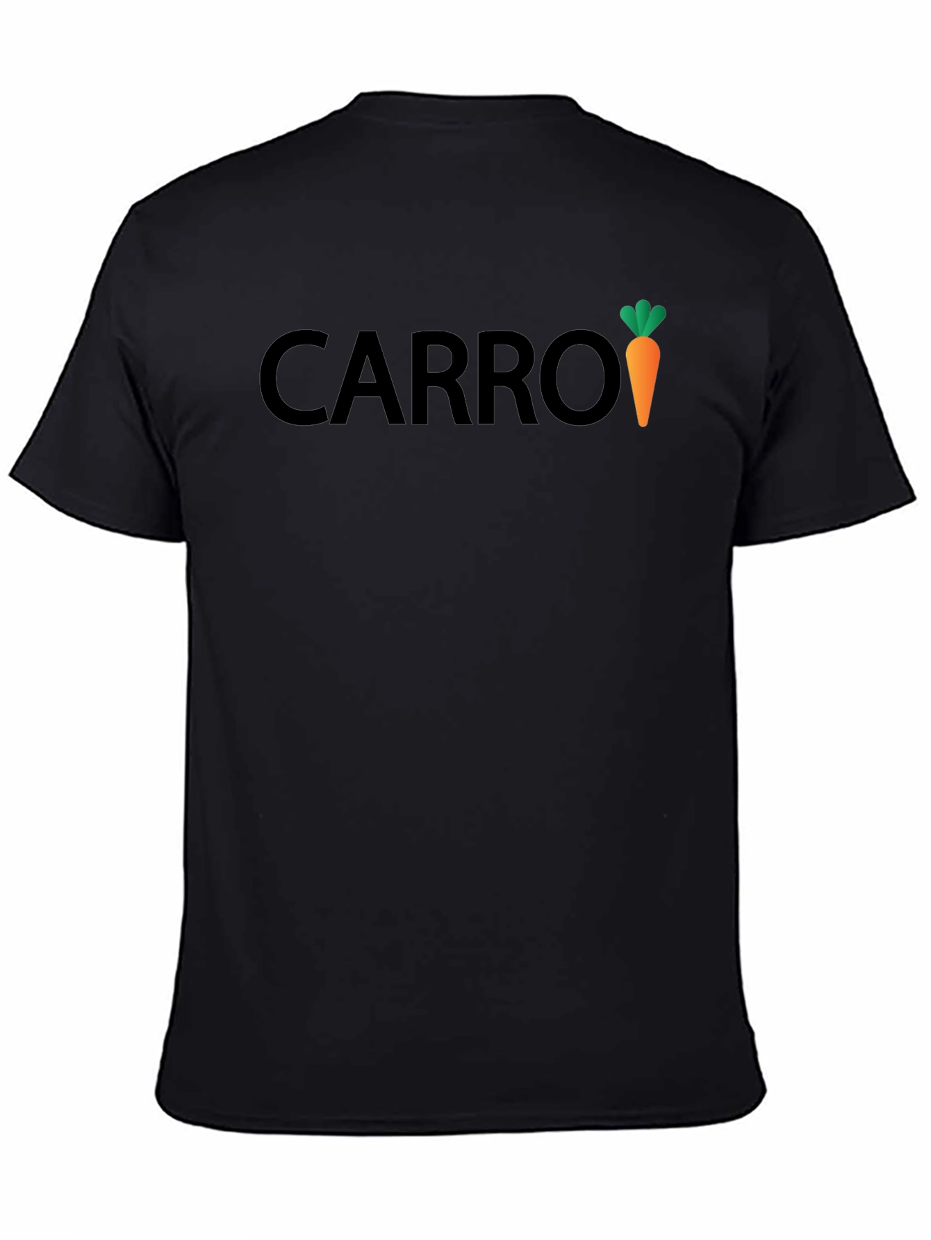 Carrot Graphic Print Black T-Shirt